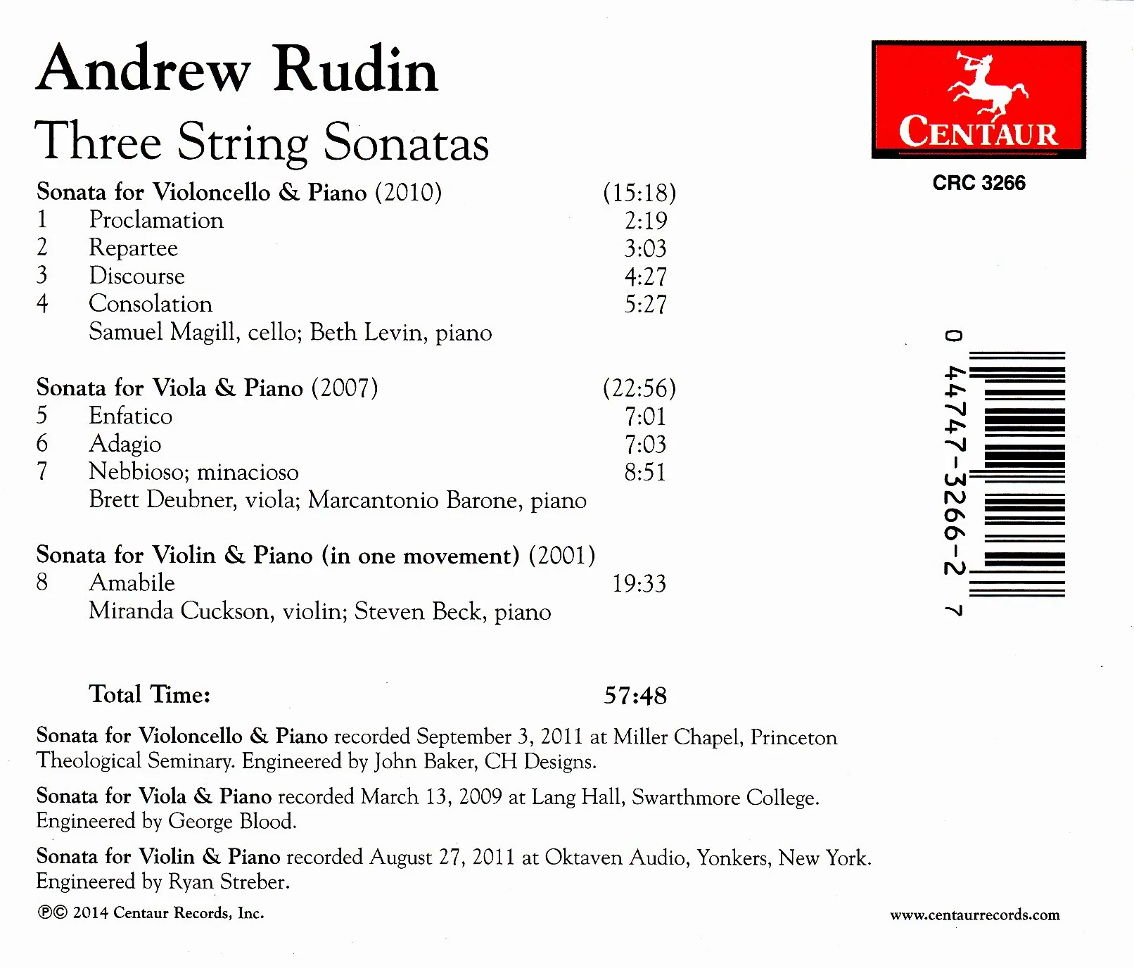Andrew Rudin: 3 String Sonatas - Image 2