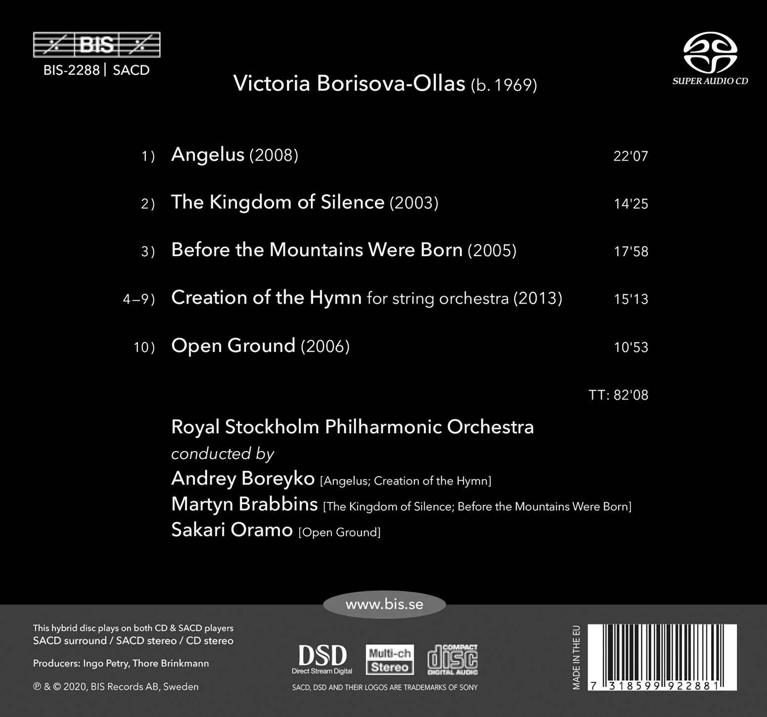 Borisova-Ollas: Angelus - Orchestral Works / Oramo, Royal Stockholm Philharmonic - Image 2