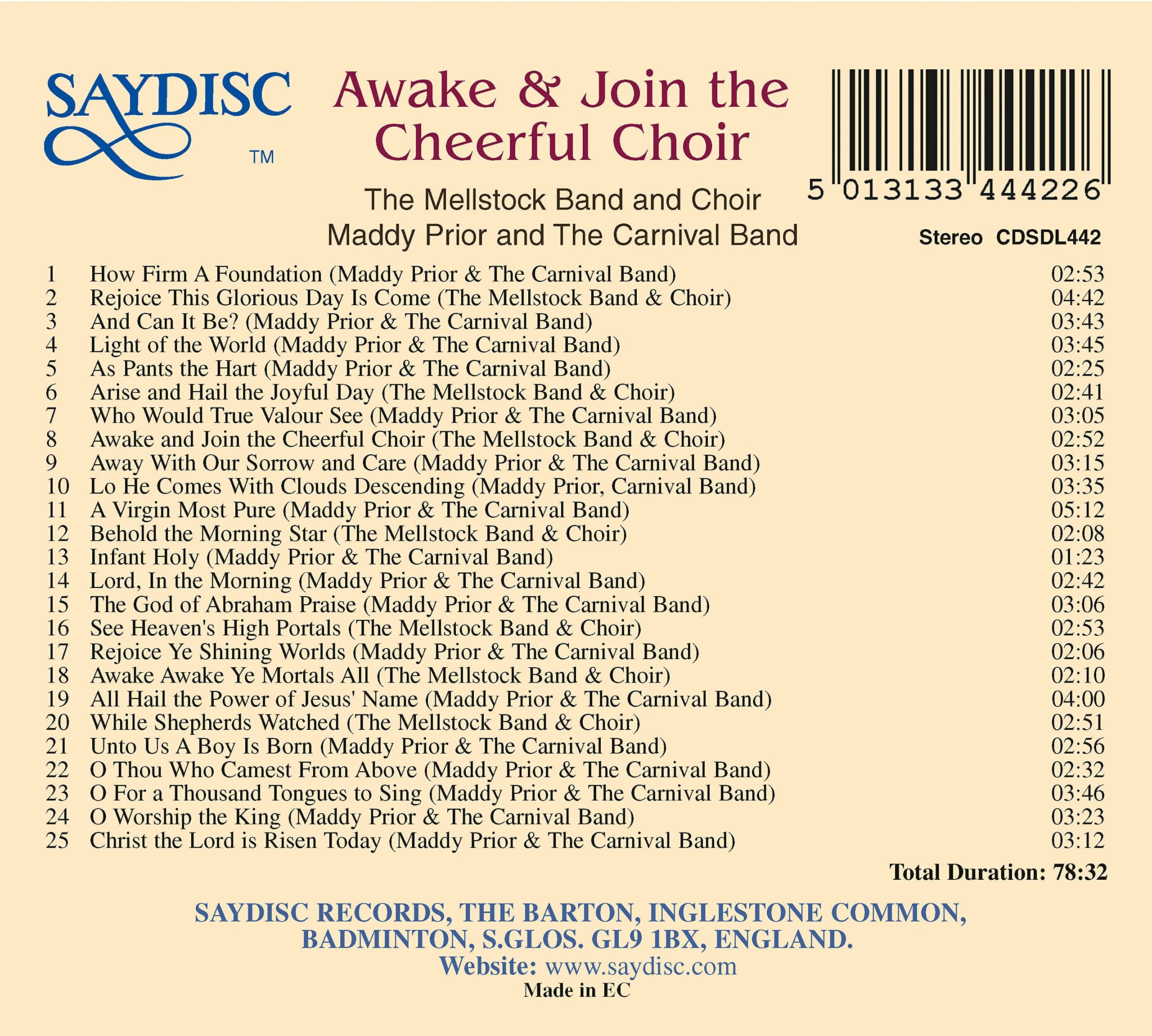 Awake & Join the Cheerful Choir / Prior, Mellstock Band & Choir - Image 2