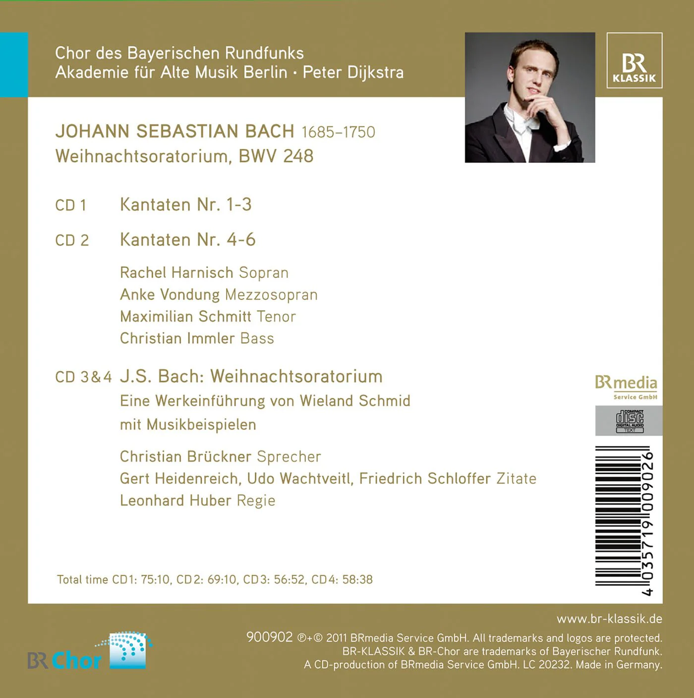Bach: Christmas Oratorio / Dijkstra, Harnisch, Vondung, Schmitt, Immler - Image 2
