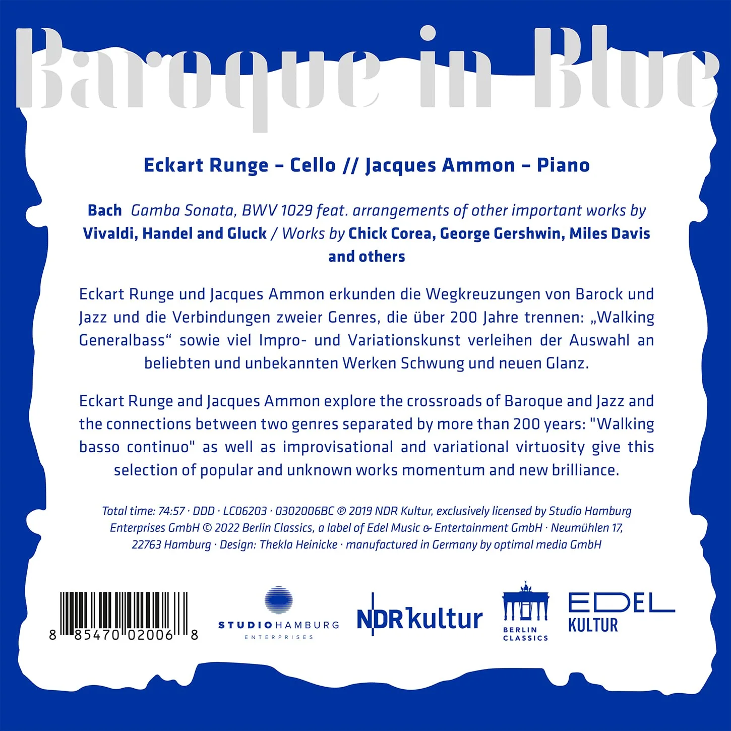 Bach, Corea, Davis, Piazzolla & Vivaldi: Baroque in Blue - Image 2