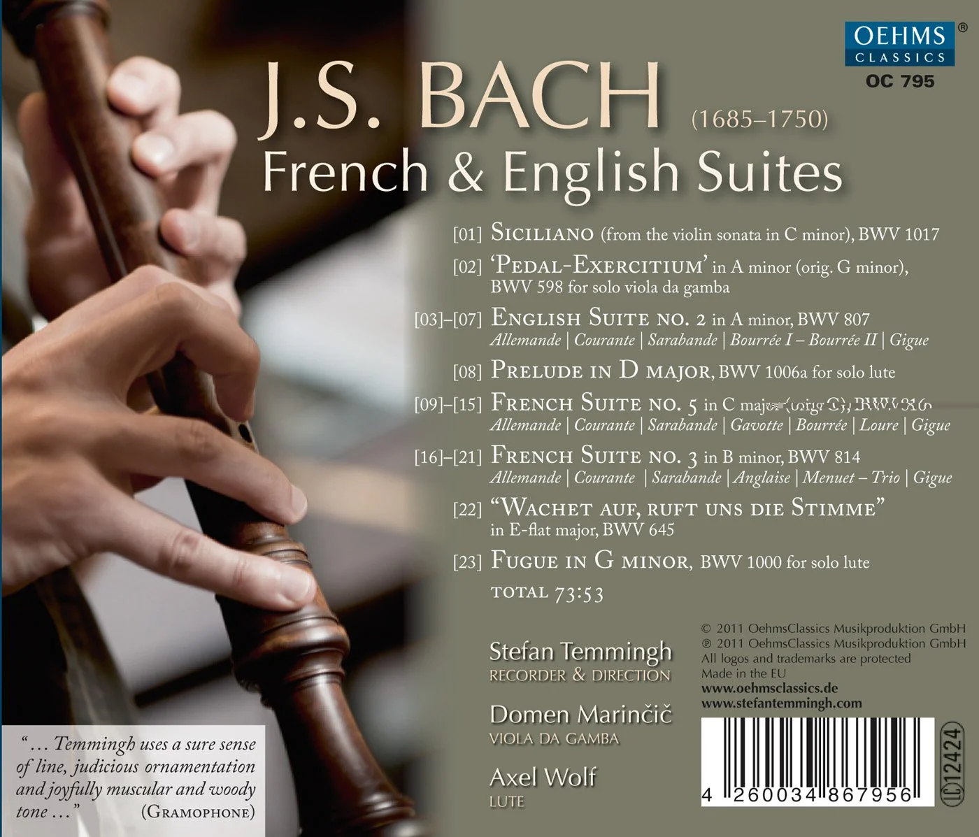 Bach: French & English Suites / Stefan Temmingh - Image 2
