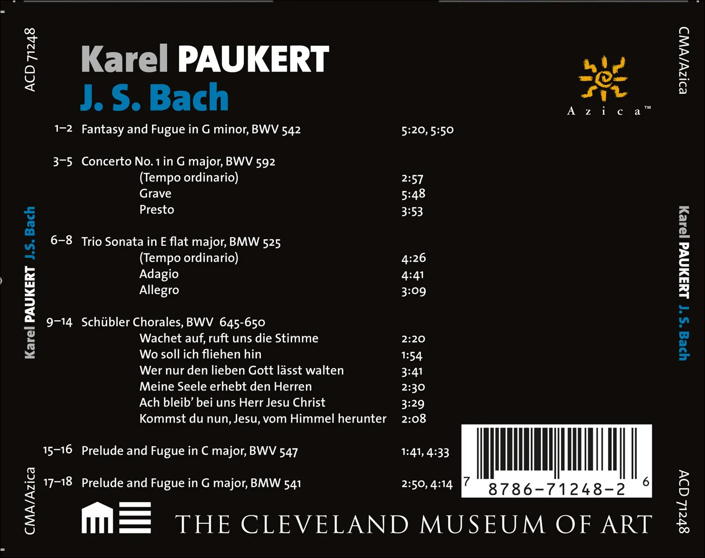 Bach, J.S.: Fantasia and Fugue, Bwv 542 / Organ Concerto, Bw - Image 2