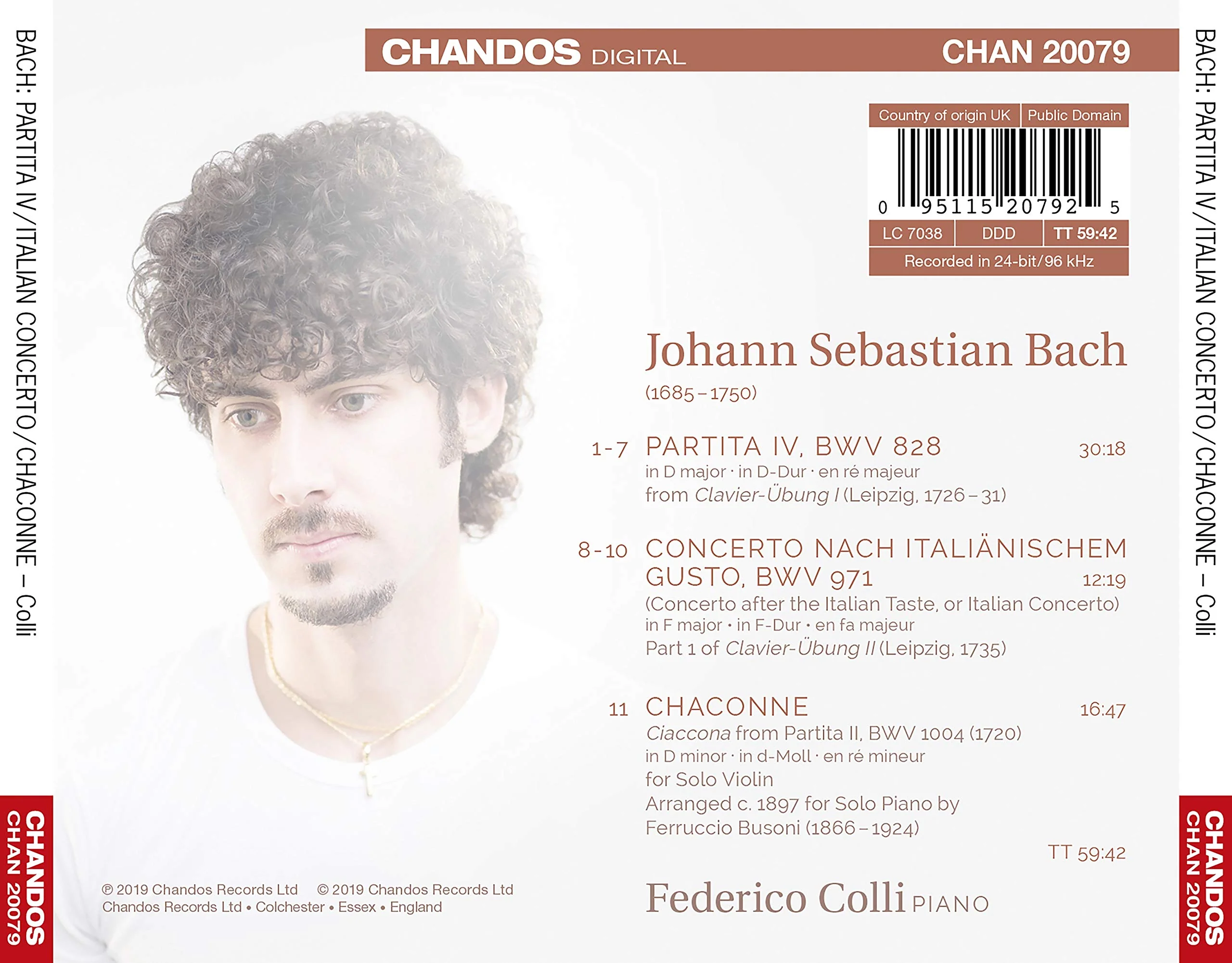 Bach & Bach-Busoni: Keyboard Works / Colli - Image 2