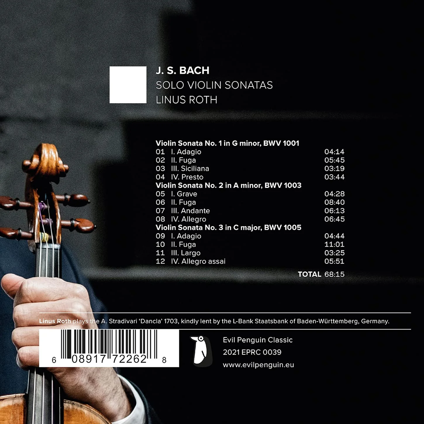 Bach: Solo Violin Sonatas / Roth - Image 2