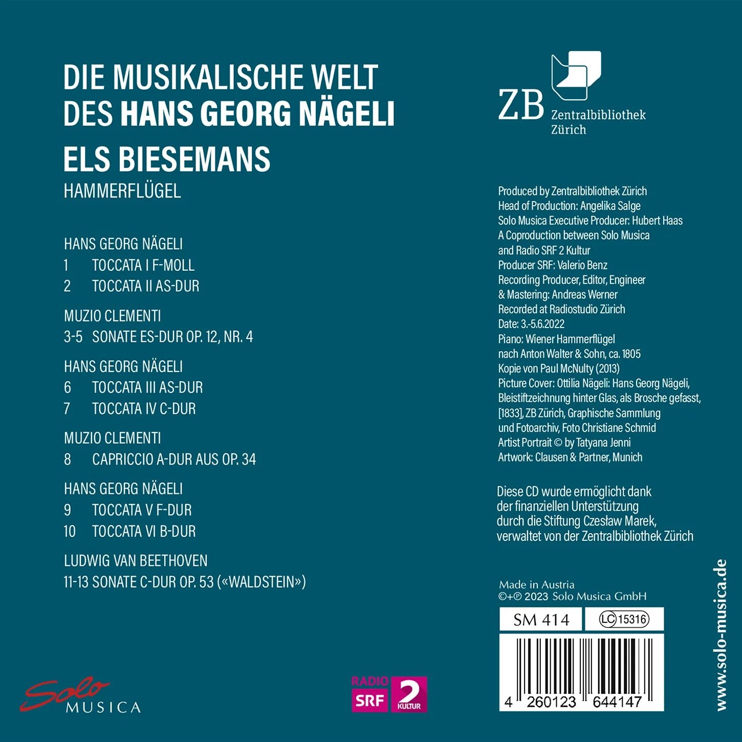 Beethoven, Clementi & Nageli: Hans Georg Nageli's World / Biesemans - Image 2