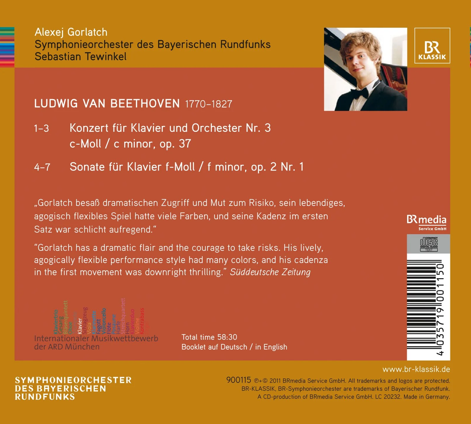 Beethoven: Klavierkonzert Nr. 3 c-Moll Op. 37 - Sonate f-Mol - Image 2