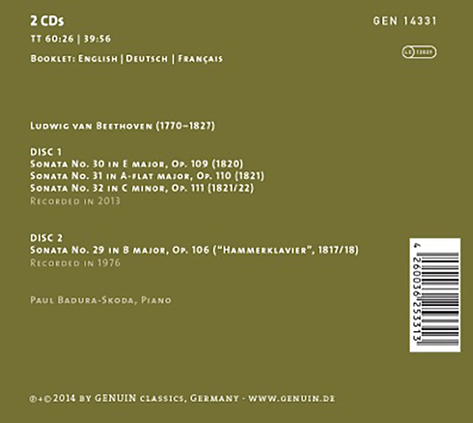 Beethoven: Piano Sonatas Nos. 29-32 - Image 2