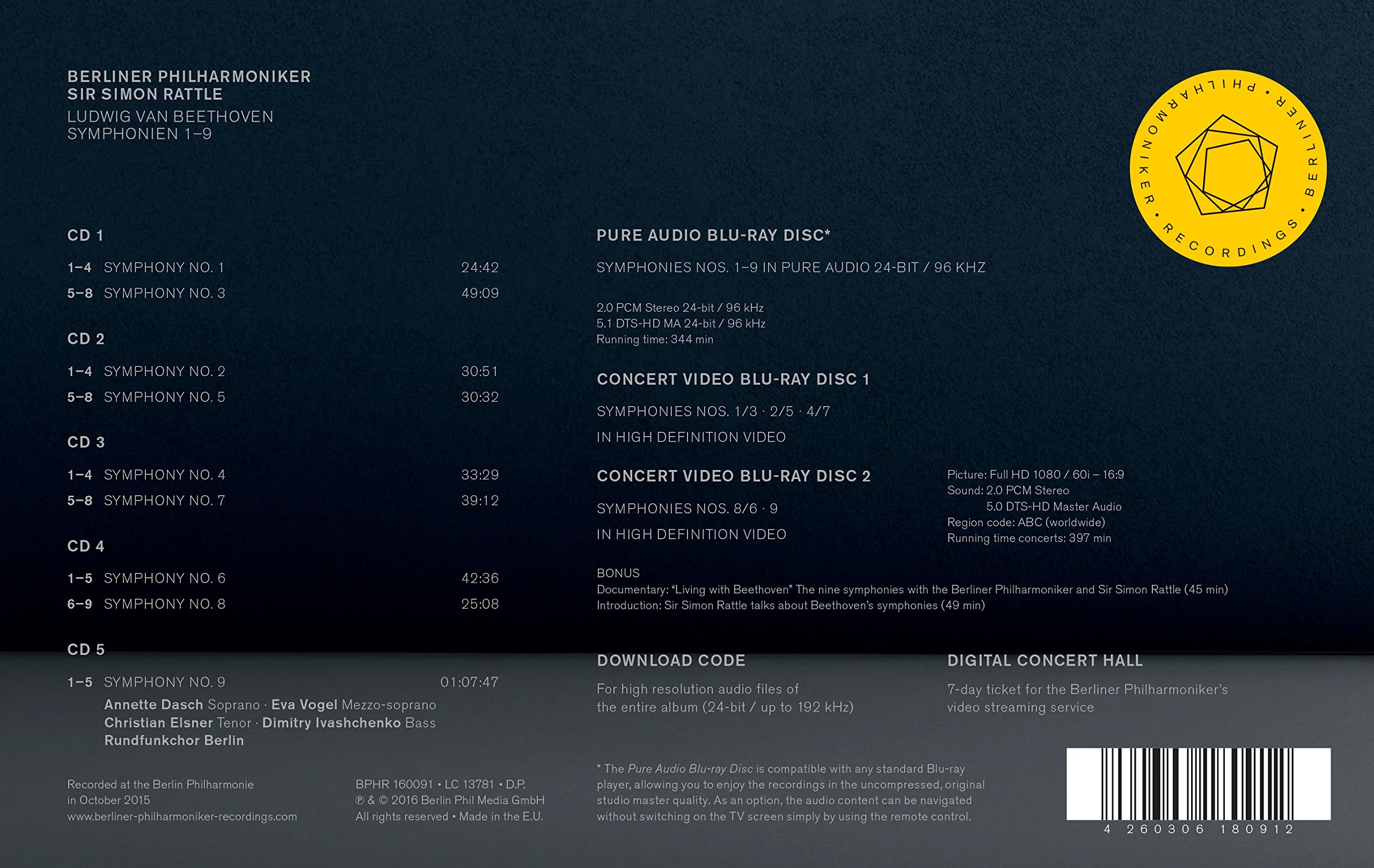 Beethoven: Symphonies 1-9 / Rattle, Berliner Philharmoniker - Image 2