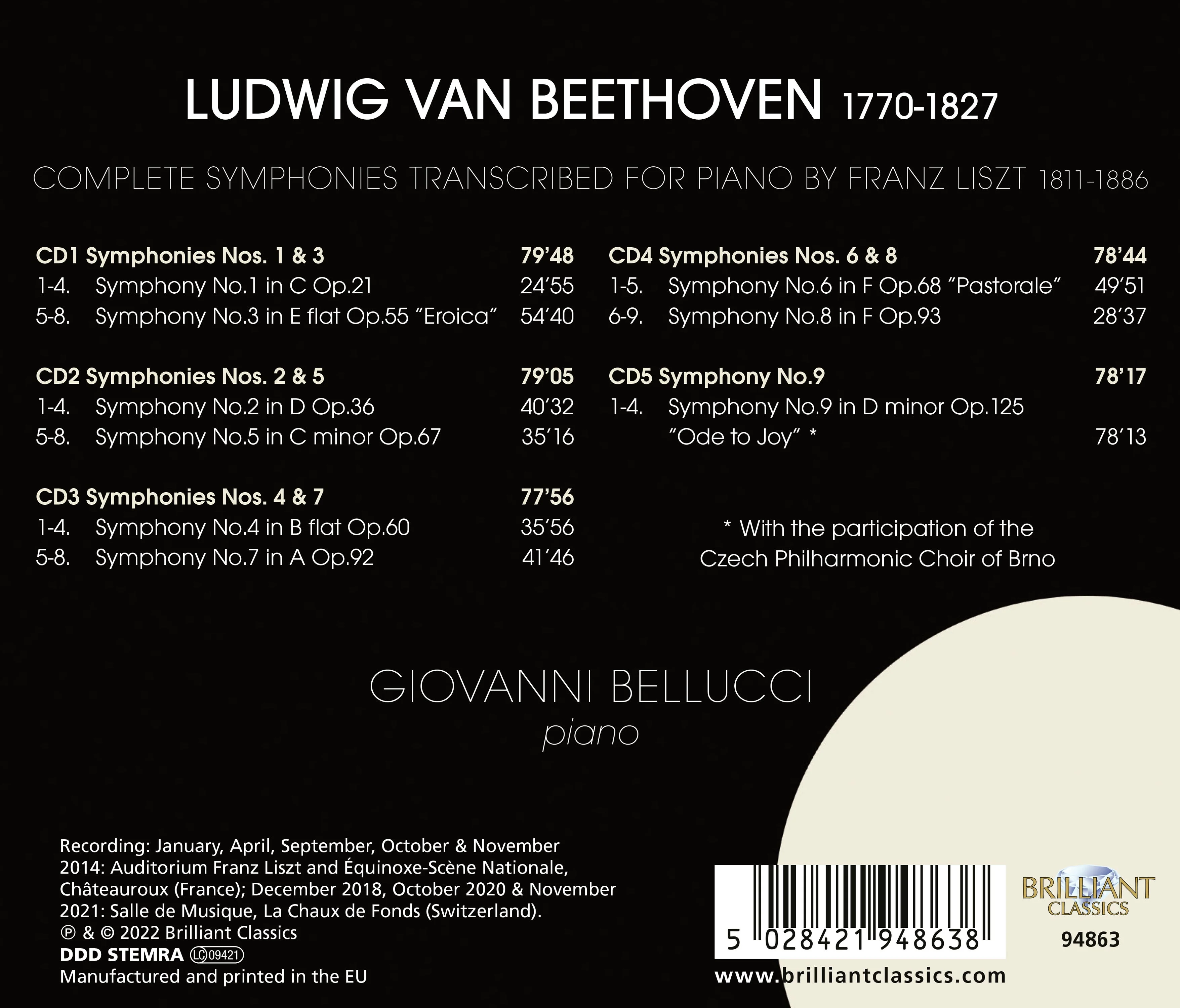 Beethoven-Liszt: The 9 Symphonies on Piano / Bellucci - Image 2