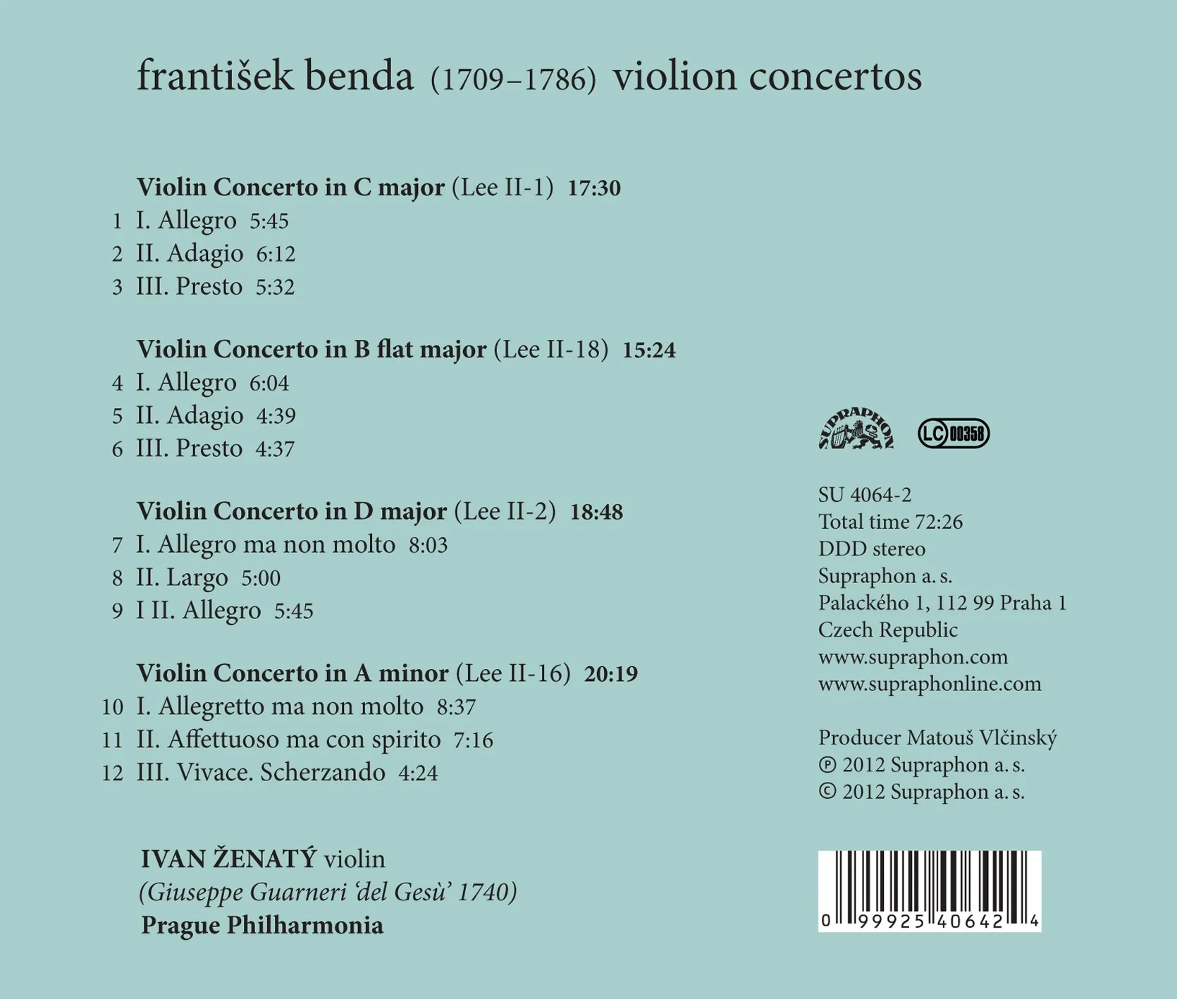 Benda: Violin Concertos - Image 2