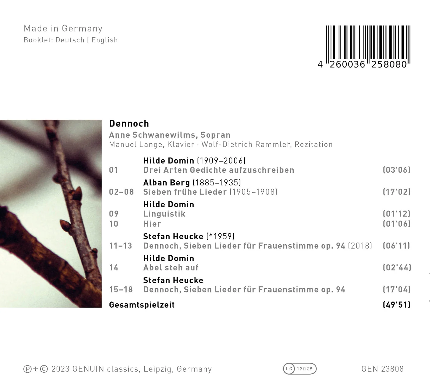 Berg, Domin & Heucke: Dennoch / Schwanewilms, Lang, Rammler - Image 2