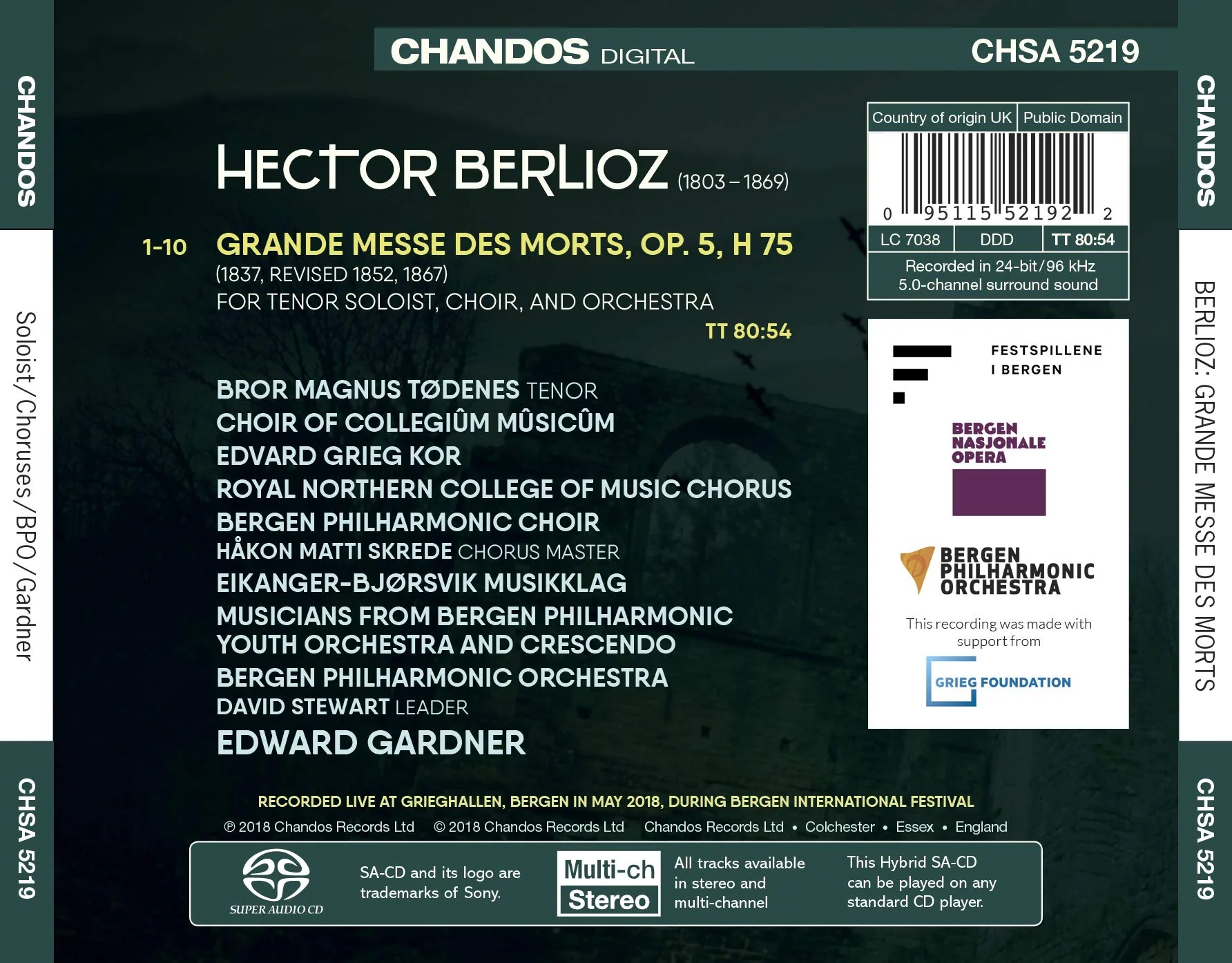 Berlioz: Grande Messe des Morts, Op. 5 / Gardner, Bergen Philharmonic - Image 2