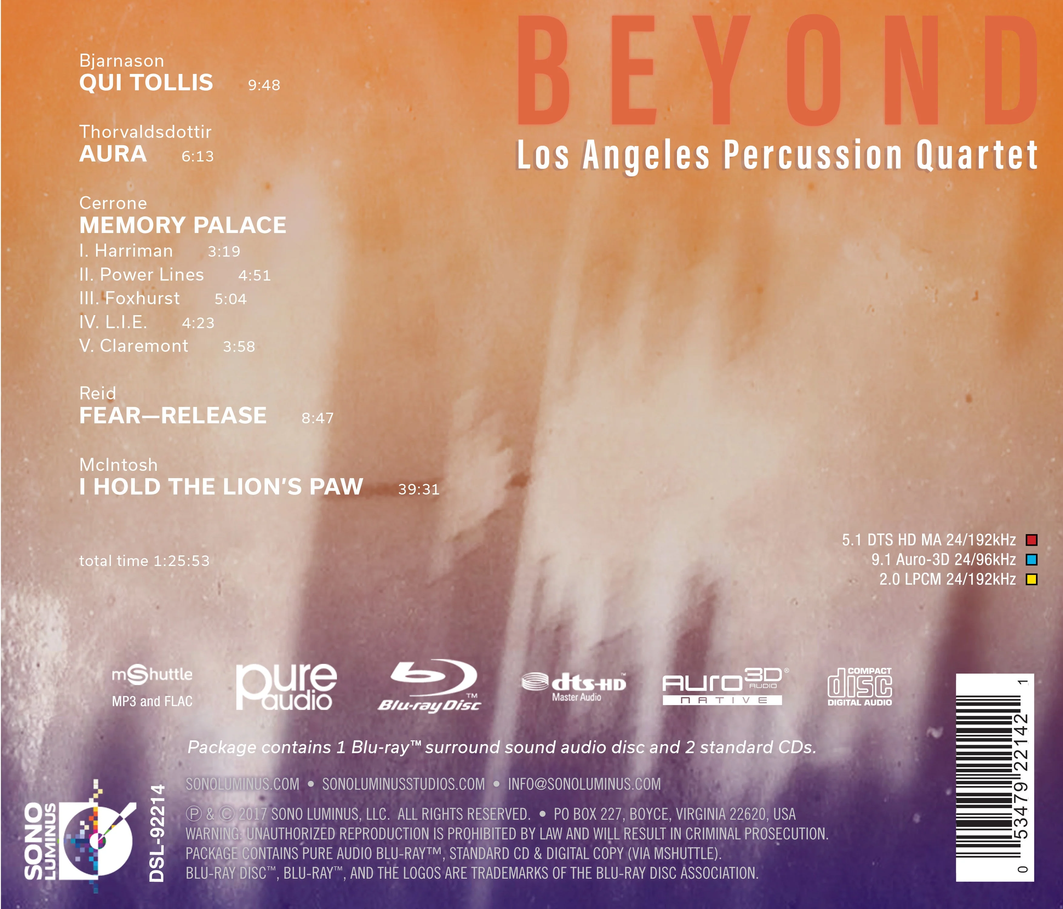 Beyond - Music by American & Icelandic Composers / Los Angeles Percussion Quartet - Image 2