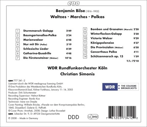 Bilse: Waltzes, Marches, Polkas / Simonis, Cologne West German Radio SO - Image 2