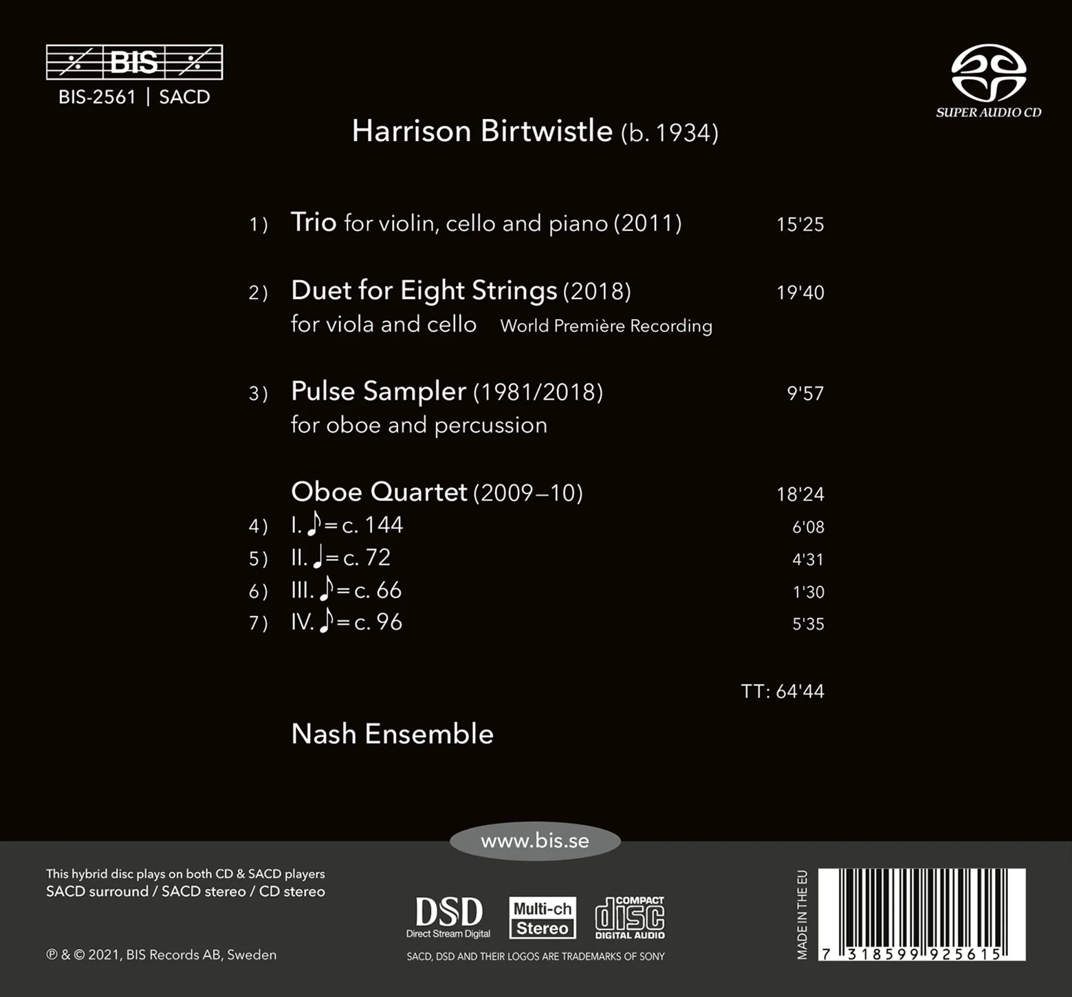 Birtwistle: Chamber Works / Nash Ensemble - Image 2