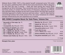 Bonis: Complete Music for Solo Piano, Vol. 1 / Mengyiyi Chen - Image 2