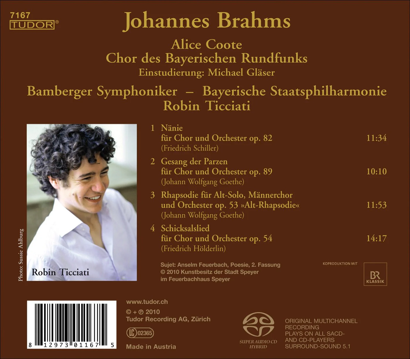 Brahms: Nanie; Gesang Der Parzen; Alt-rhapsodie; Schicksalslied - Image 2
