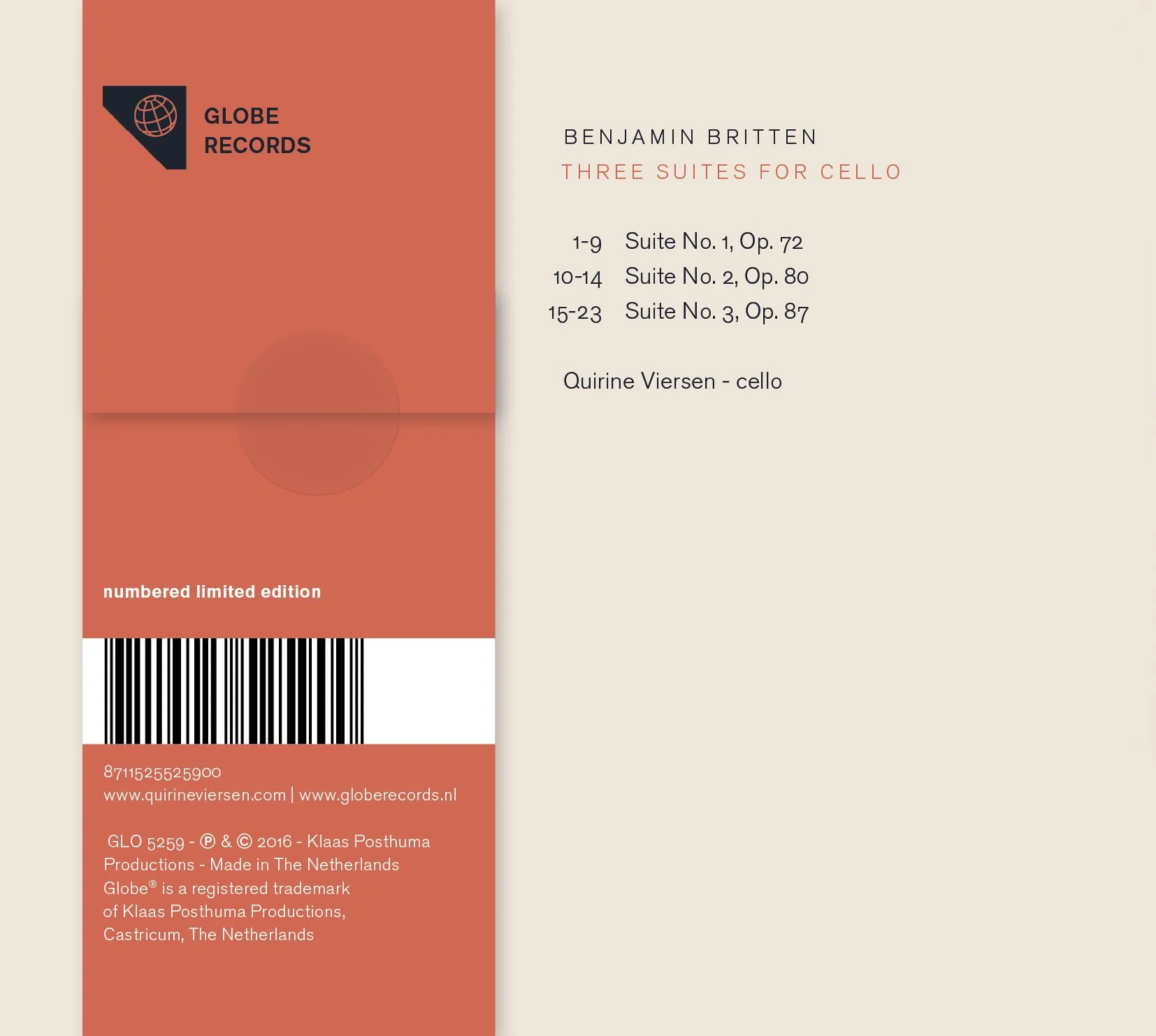 Britten: Cello Suites / Versen - Image 2