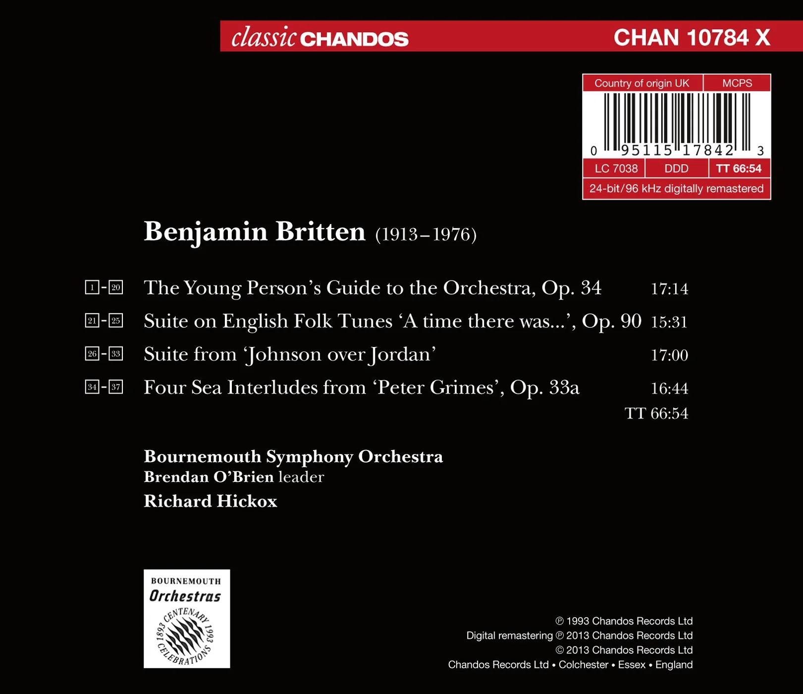 Britten: Young Person's Guide to the Orchestra / Hickox, Bournemouth Symphony - Image 2