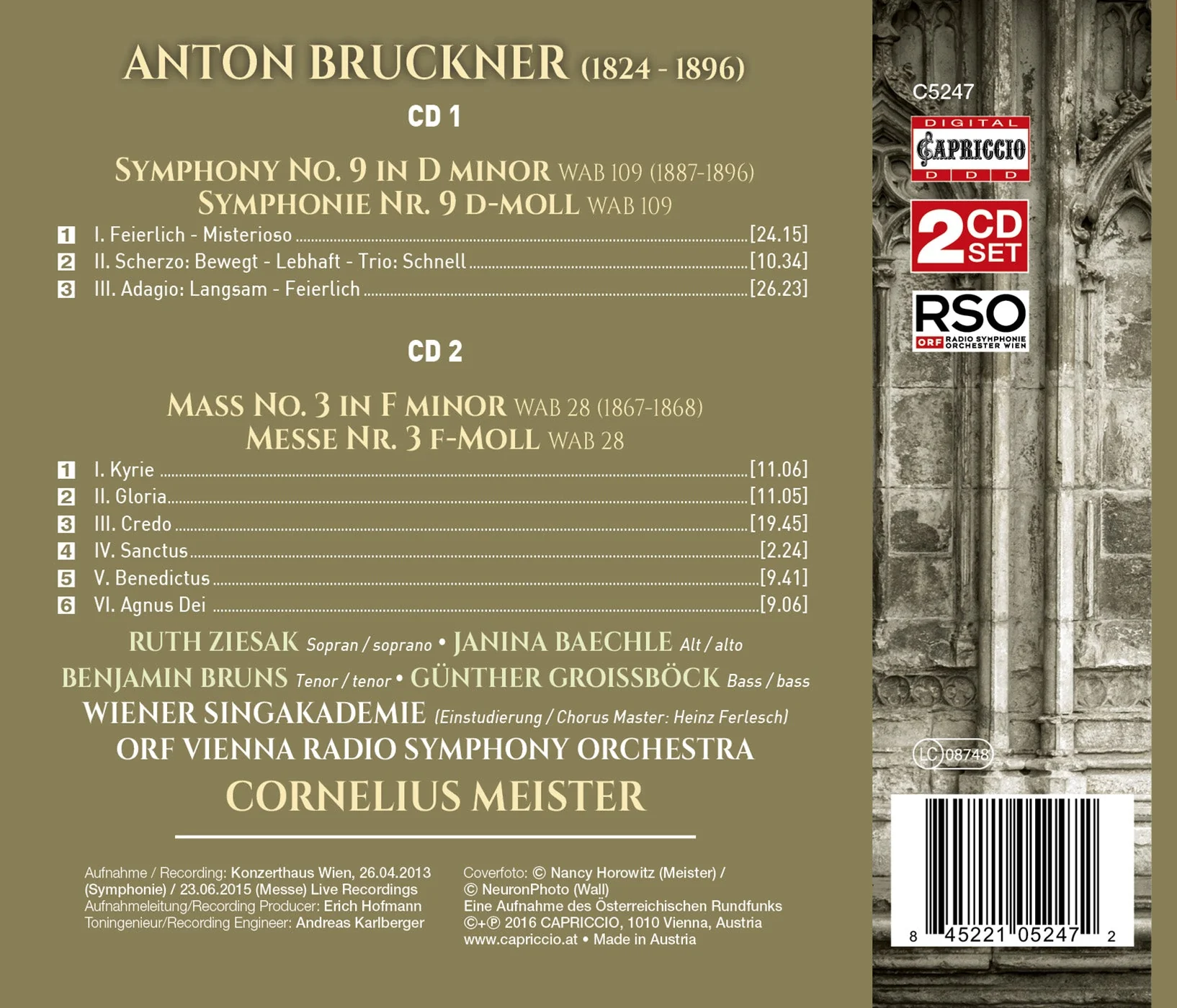 Bruckner: Symphony No. 9 & Mass No. 3 - Image 2