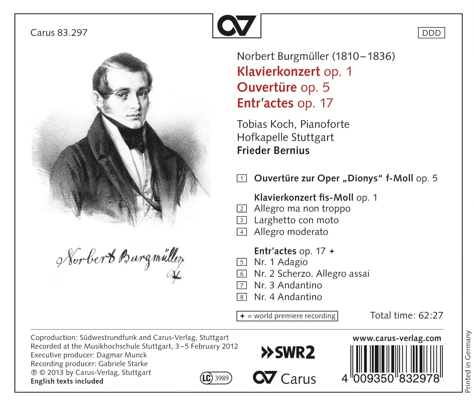 Burgmüller: Piano Concerto, Op. 1 & Entr'actes, Op. 17 - Image 2