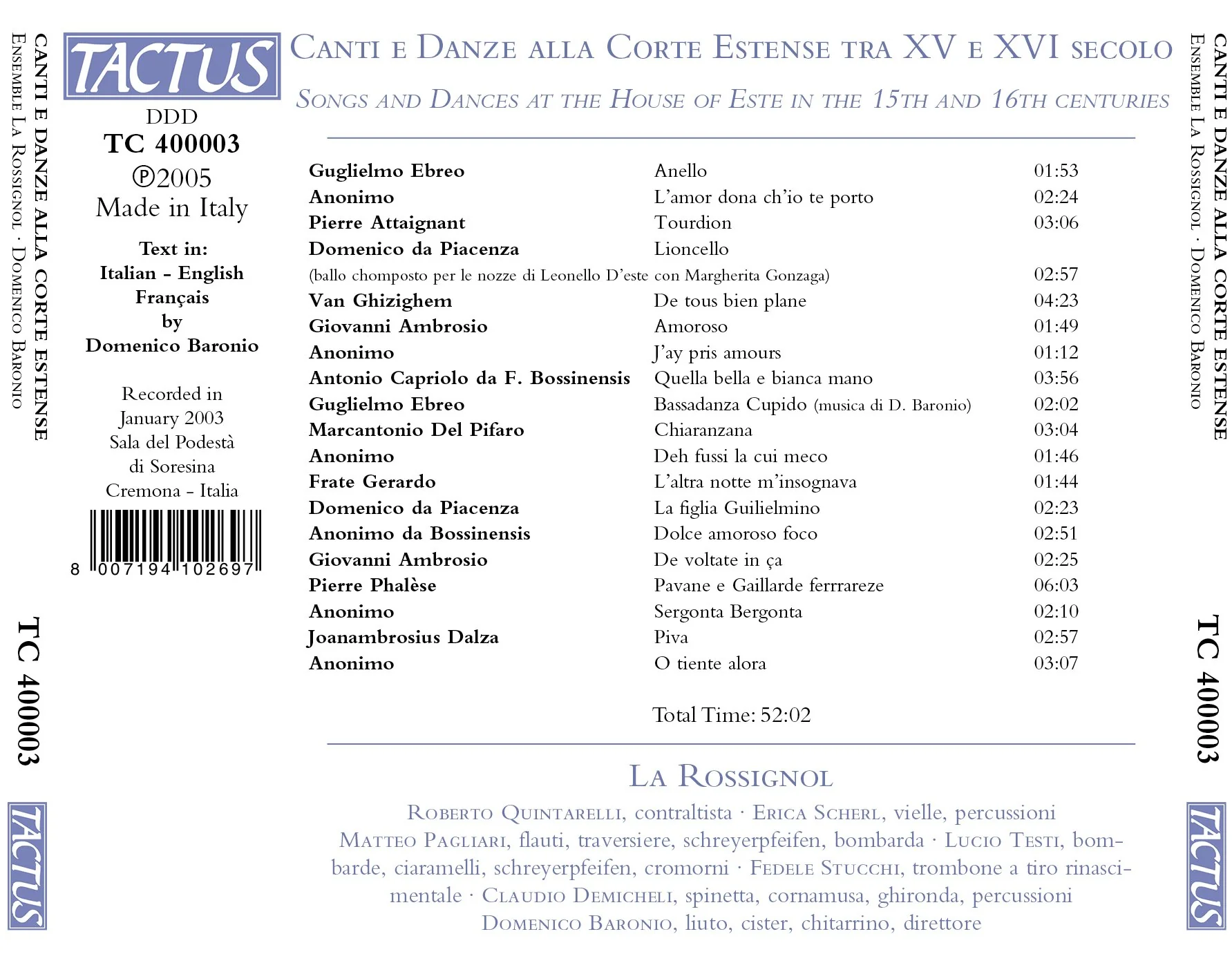 CANTI E DANZE ALLA CORTE ESTENSE TRA XV E XVI SECOLO - Image 2