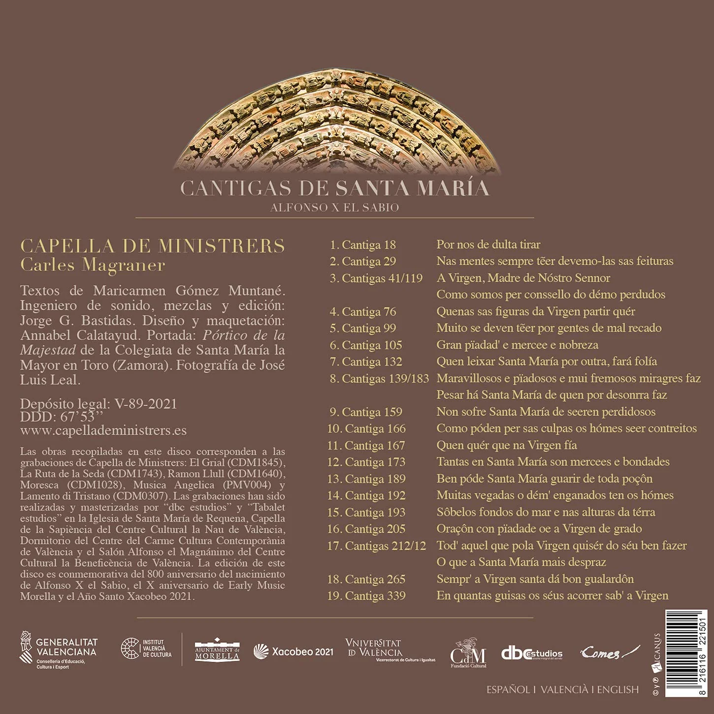 Cantigas De Santa Maria / Magraner, Capella de Ministrers - Image 2