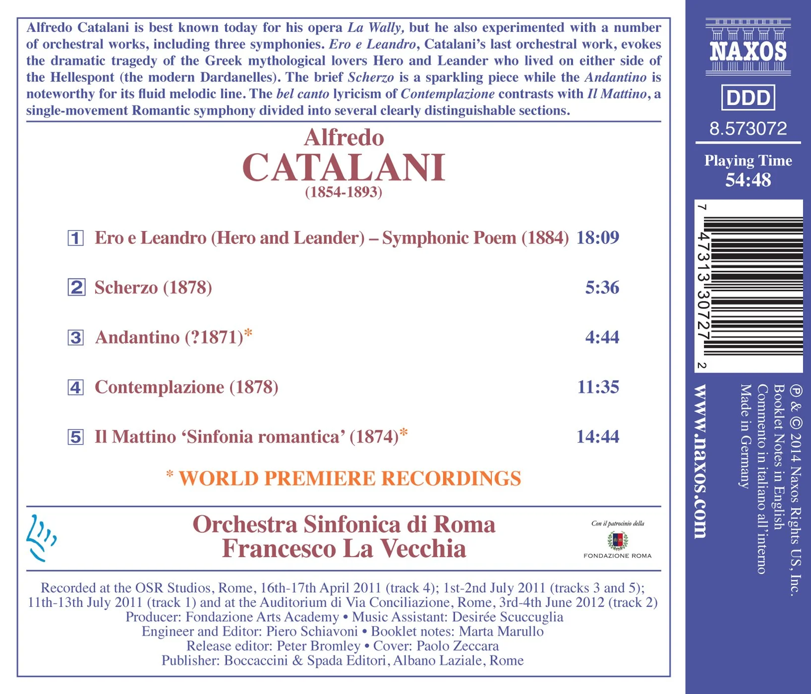 Catalani: Ero e Leandro... / La Vecchia, Rome - Image 2