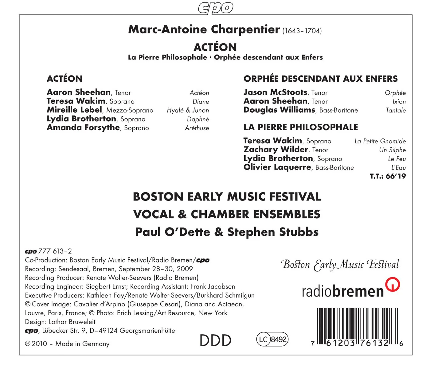 Charpentier: Acteon / Stubbs, Sheehan, Wakim, Boston Early Music - Image 2