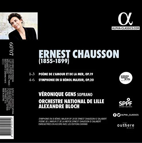 Chausson: Poeme de l'amour et de la mer & Symphony / Gens, Bloch, Orchestre National de Lille - Image 2