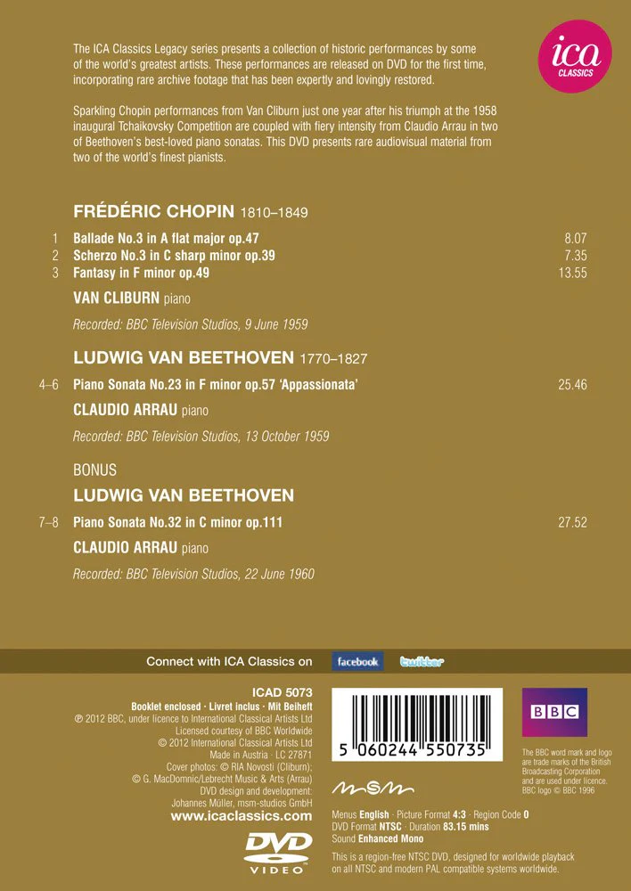 Chopin: Fantasy in F minor - Ballade No. 3 - Beethoven: Pian - Image 2