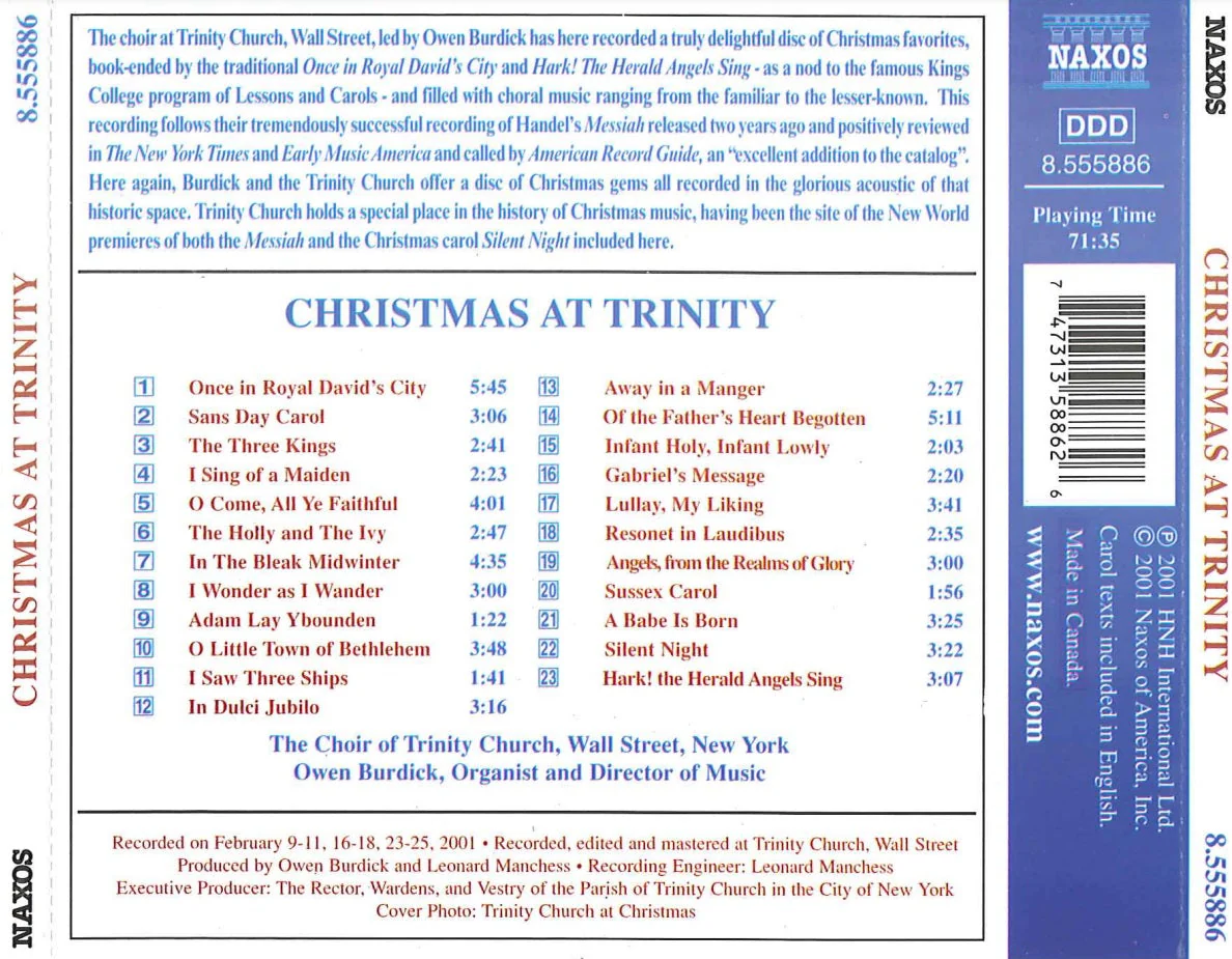 Christmas at Trinity / Burdick, Choir of Trinity Church - Image 2