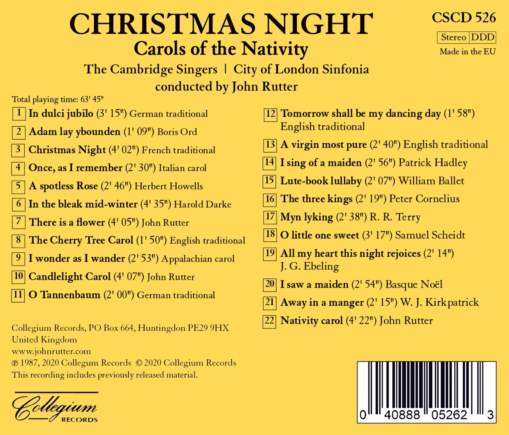 Christmas Night - Carols of the Nativity / Rutter, City of London Sinfonia - Image 2