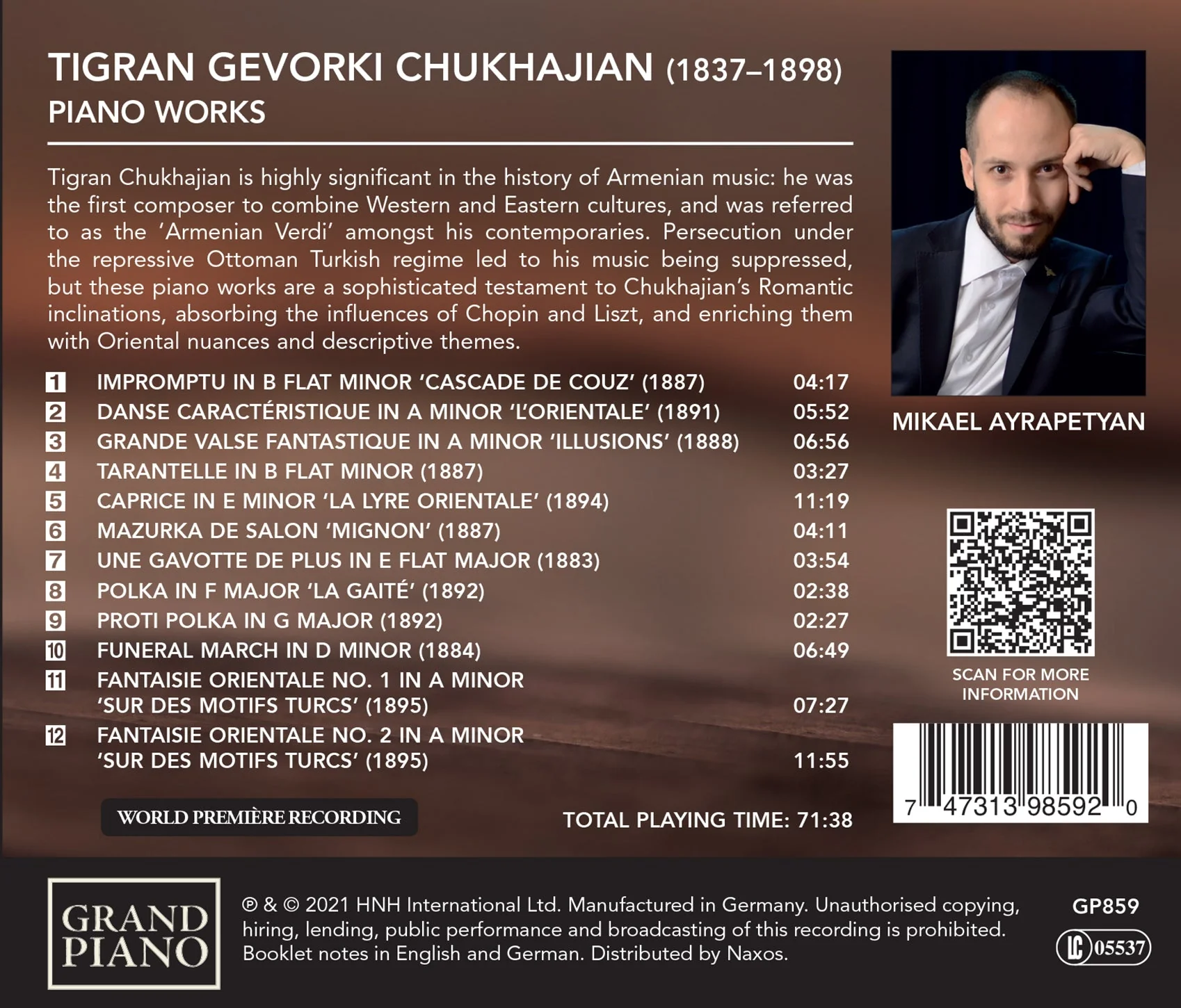 Chukhajian: Piano Works / Mikael Ayrapetyan - Image 2