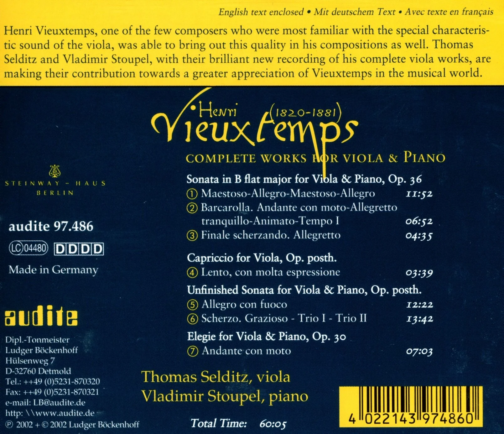 COMPLETE WORKS FOR VIOLA & PIA - Image 2