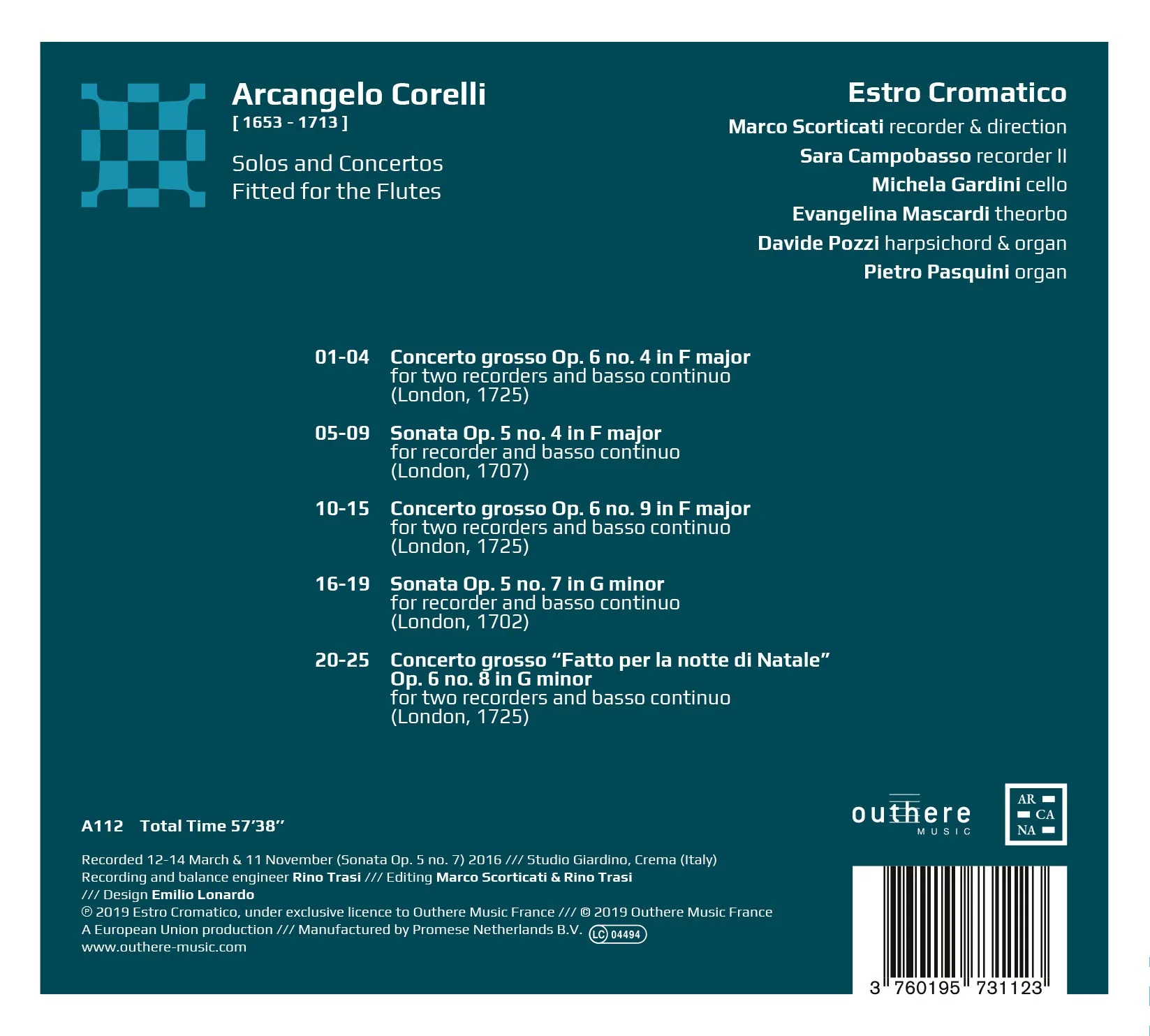 Corelli: Solos and Concertos Fitted for the Flutes / Scorticati, Cromatico - Image 2