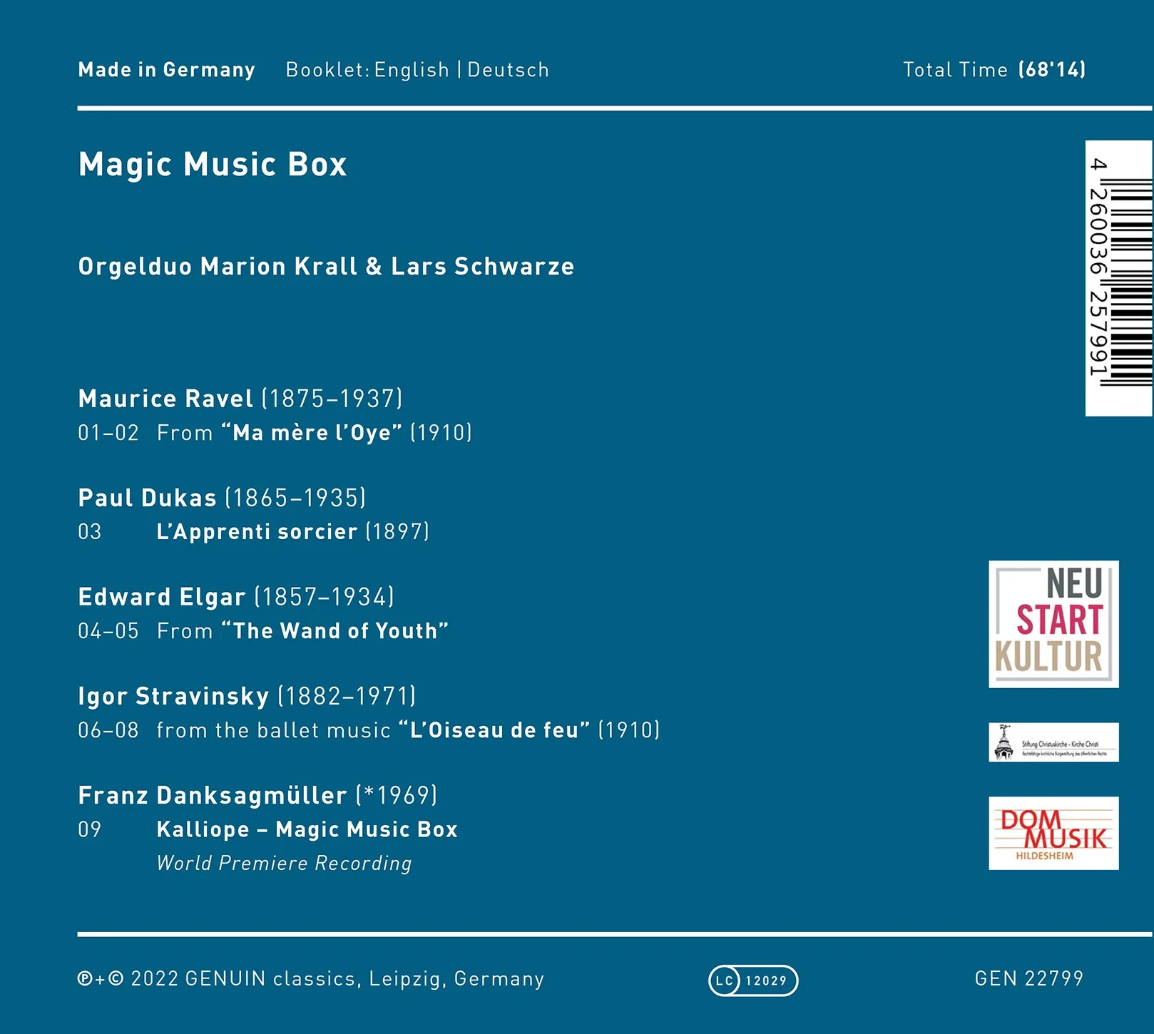 Dukas, Elgar, Ravel et al: Magic Music Box - Transcriptions for Organ Duo / Krall, Schwarze - Image 2