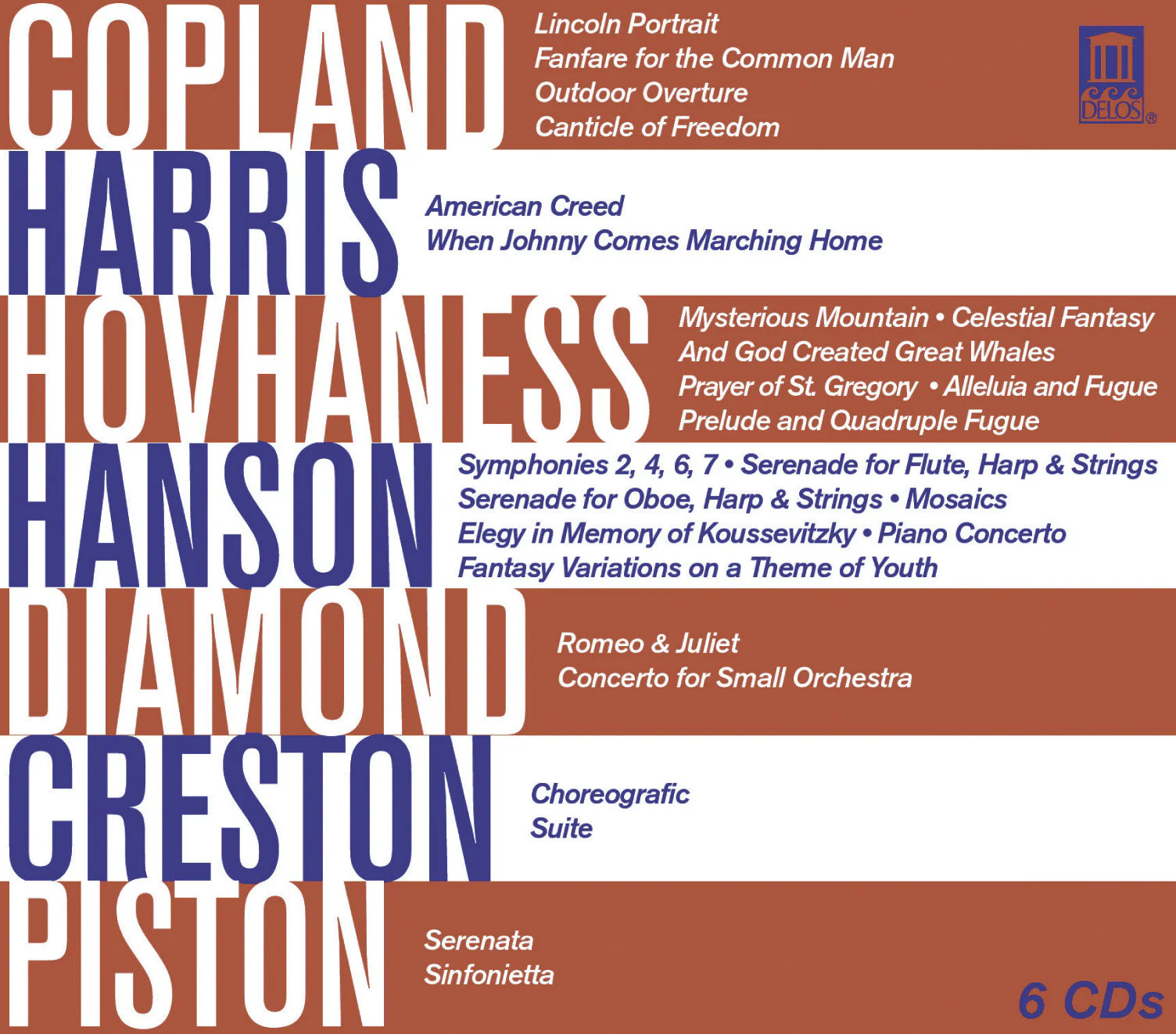 Great American Composers - Copland, Harris, Hovhaness, Hanson, Diamond, Creston, & Piston - Image 2