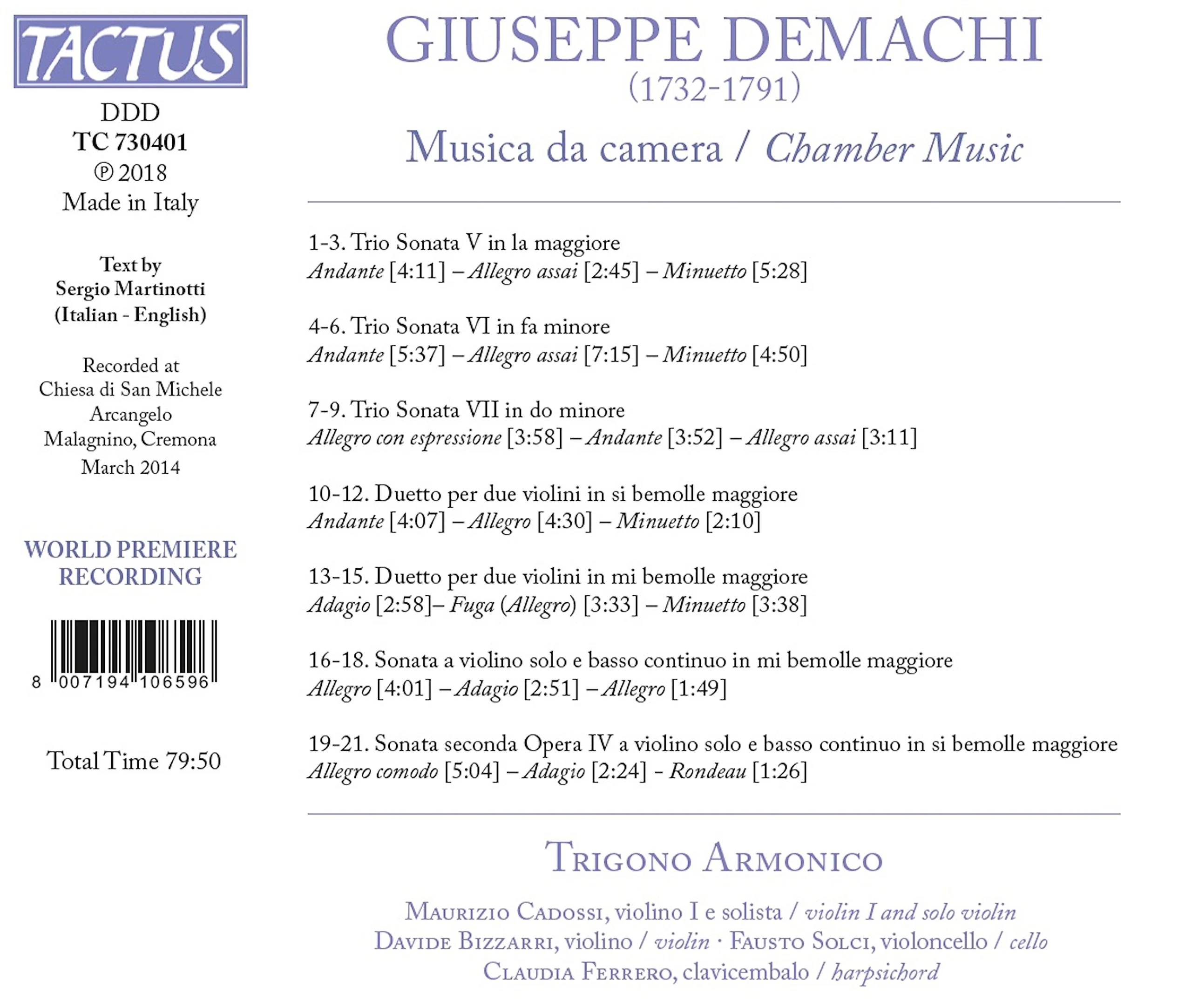 Demachi: Chamber Music / Trigono Armonico - Image 2