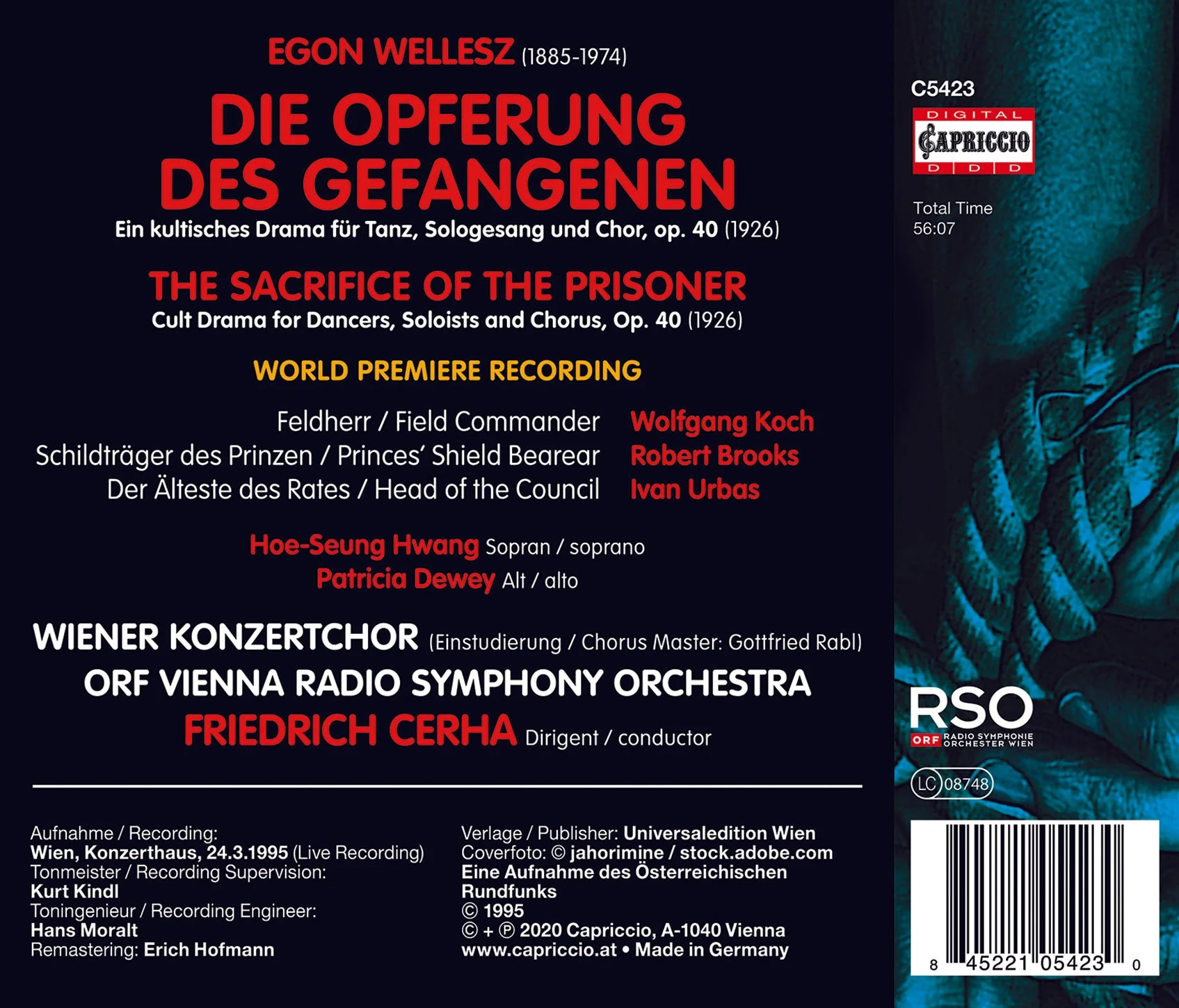 Wellesz: Die Opferung Des Gefangenen / Friedrich Cerha, Vienna Radio Symphony Orchestra - Image 2