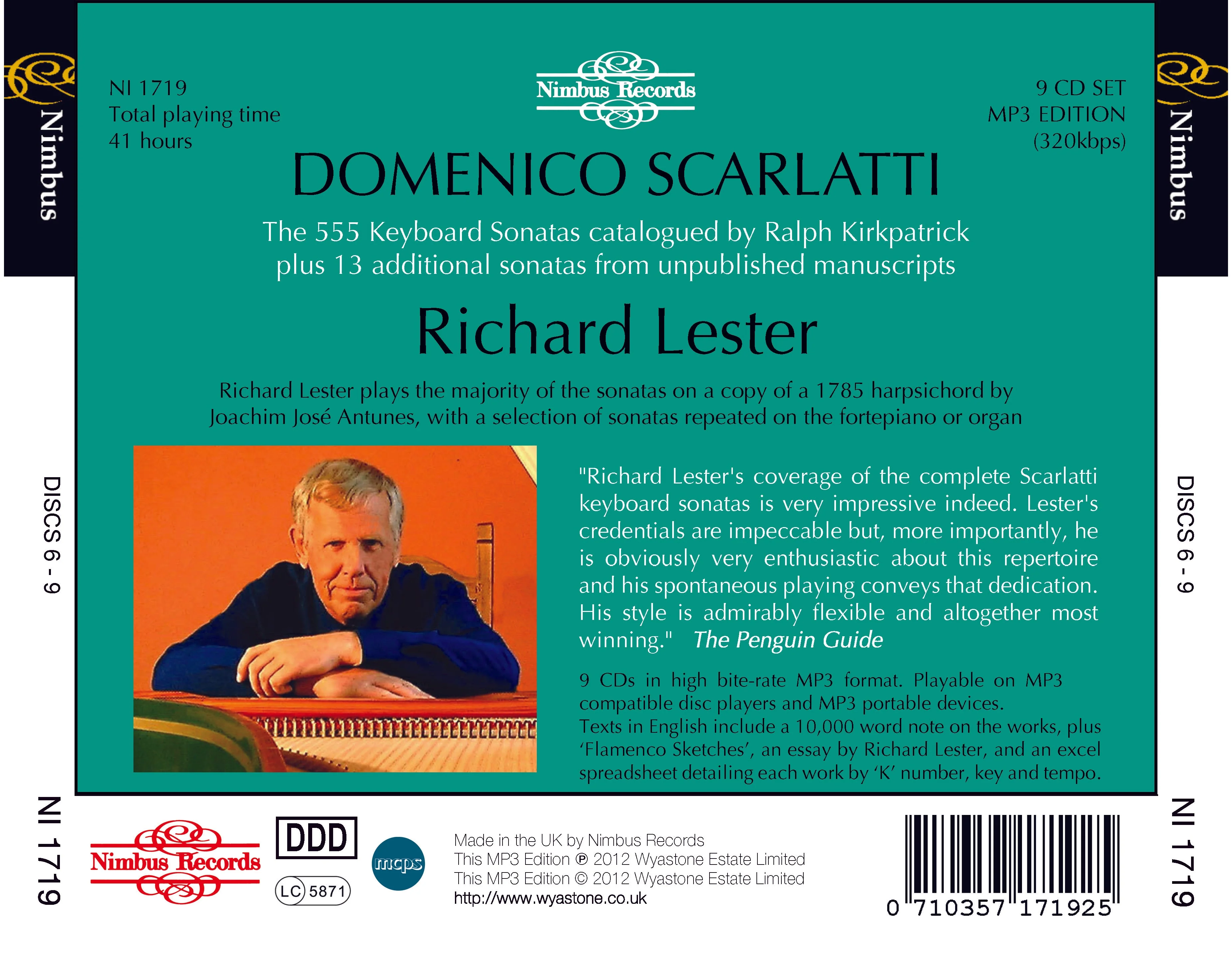 D. Scarlatti: The Complete Sonatas [MP3 CD Edition] / Lester - Image 2