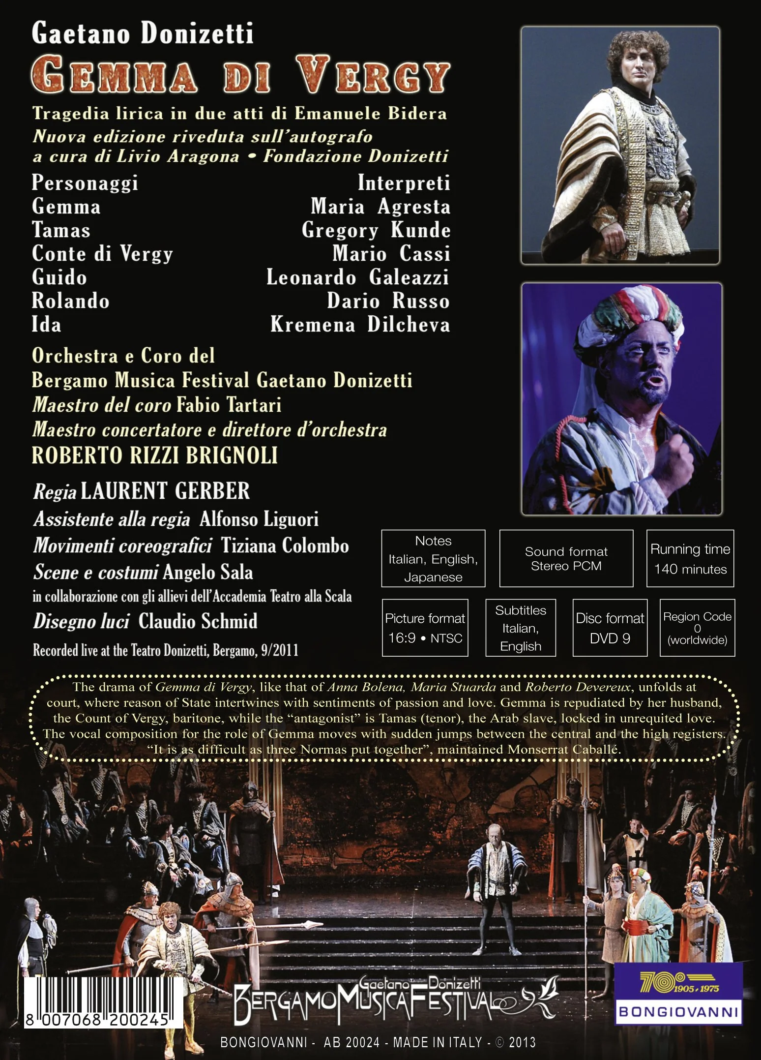 Donizetti: Gemma Di Vergy / Brignoli, Agresta, Kunde, Russo, Galeazzi - Image 2