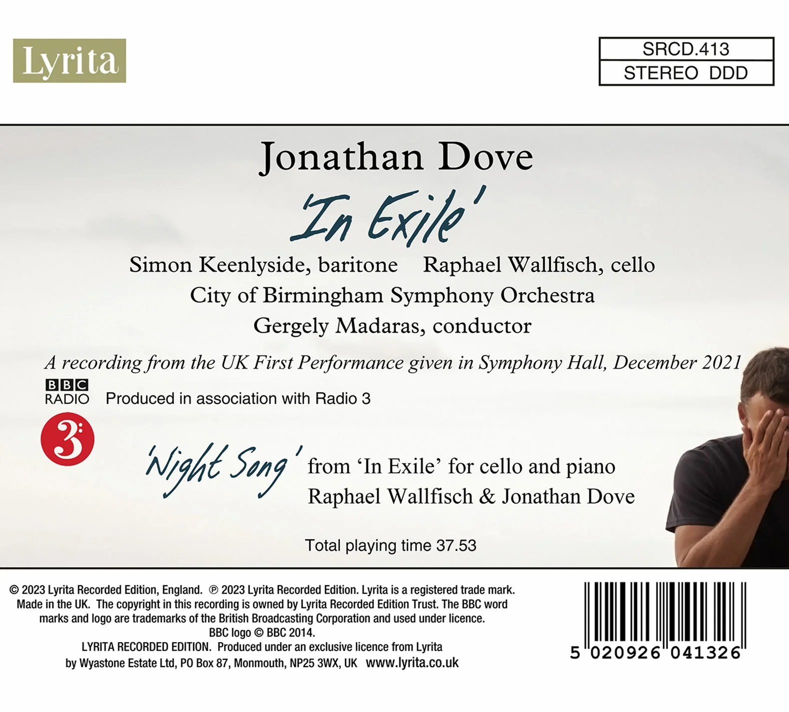 Dove: In Exile / Keenlyside, Wallfisch, Maderas, City of Birmingham Symphony Orchestra - Image 2
