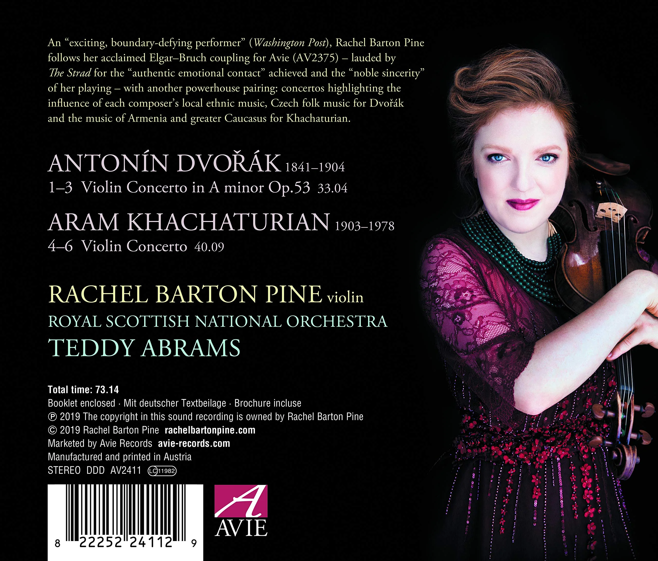 Dvorak & Khachaturian: Violin Concertos / Pine, Abrams, RSNO - Image 2