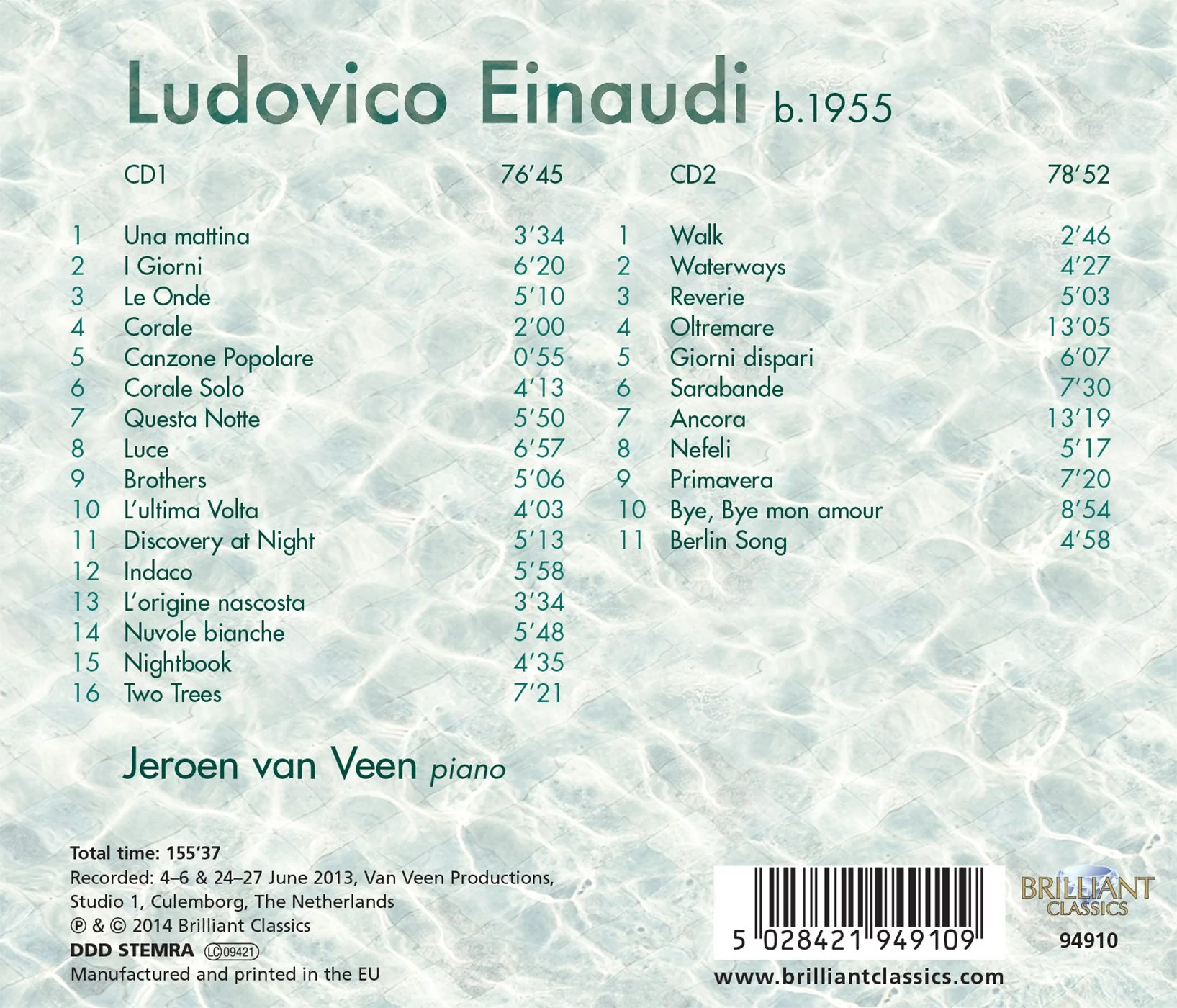 Einaudi: Piano Music / Veen - Image 2