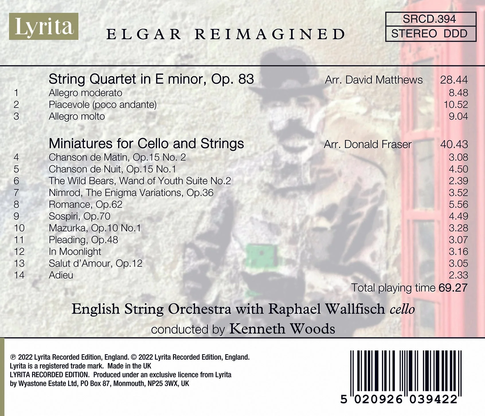 Elgar Reimagined / 	Wallfisch, Woods, English String Orchestra - Image 2