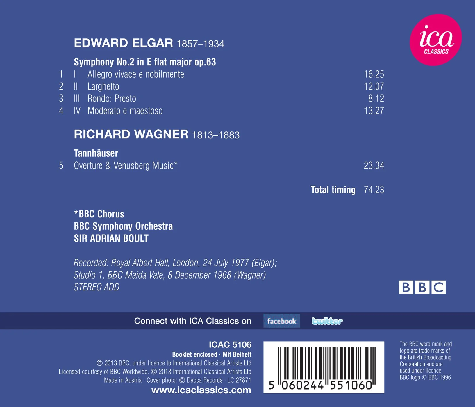 Elgar: Symphony No. 2 - Wagner: Tannhäuser Overture & Venusb - Image 2