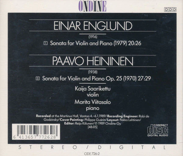 Englund, Heininen: Violin Sonatas / Saarikettu, Viitasalo - Image 2