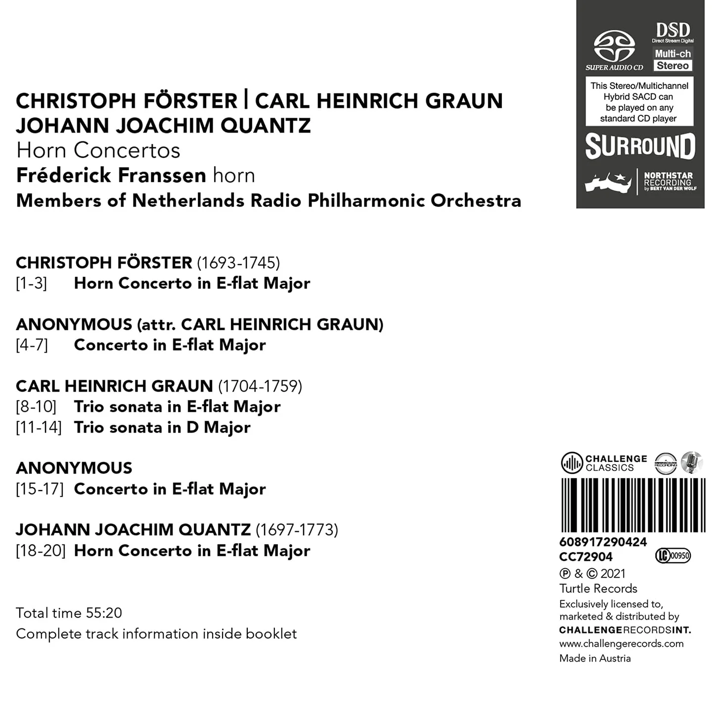 Forster, Graun, & Quantz: Horn Concertos - Image 2